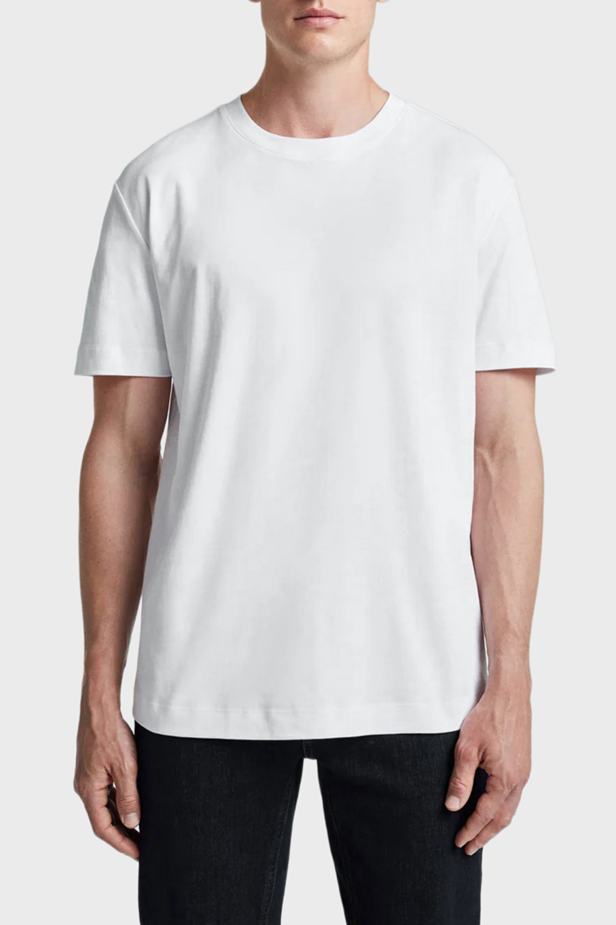 Bluemint Rahat  % 100 Pamuk Bisiklet Yaka Erkek T Shirt NOLAN 112 BEYAZ