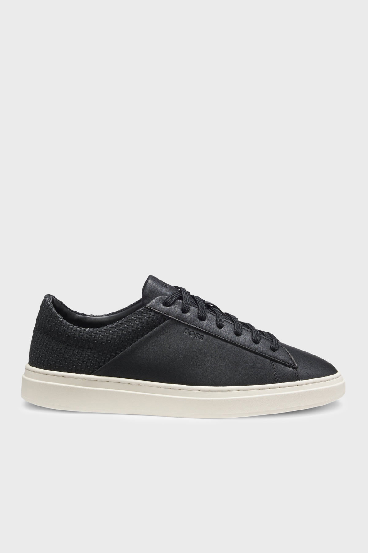 Boss % 100 Deri Logolu Sneaker Erkek Ayakkabı 50563591 001 SİYAH