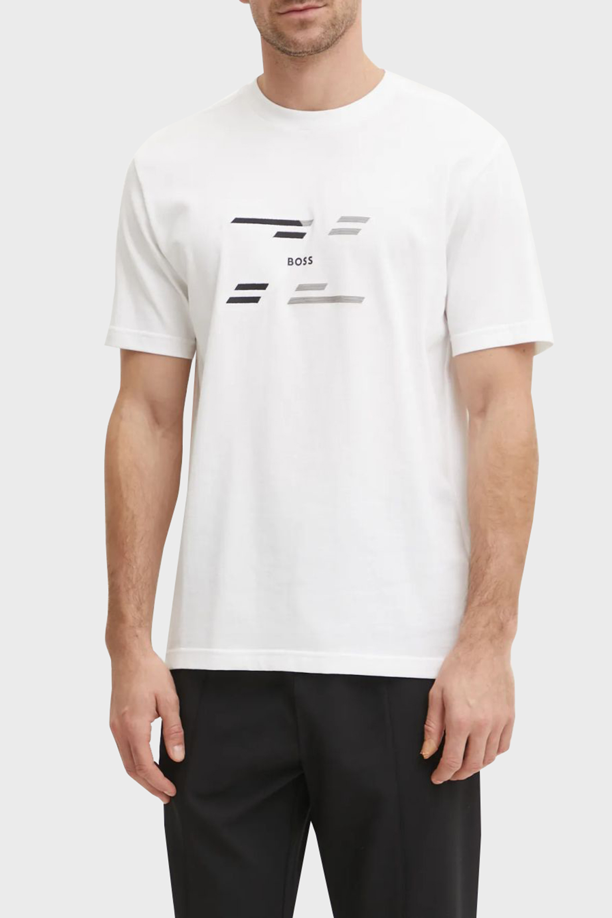 Boss % 100 Pamuk Regular Fit Bisiklet Yaka Erkek T Shirt 50530997 100 BEYAZ