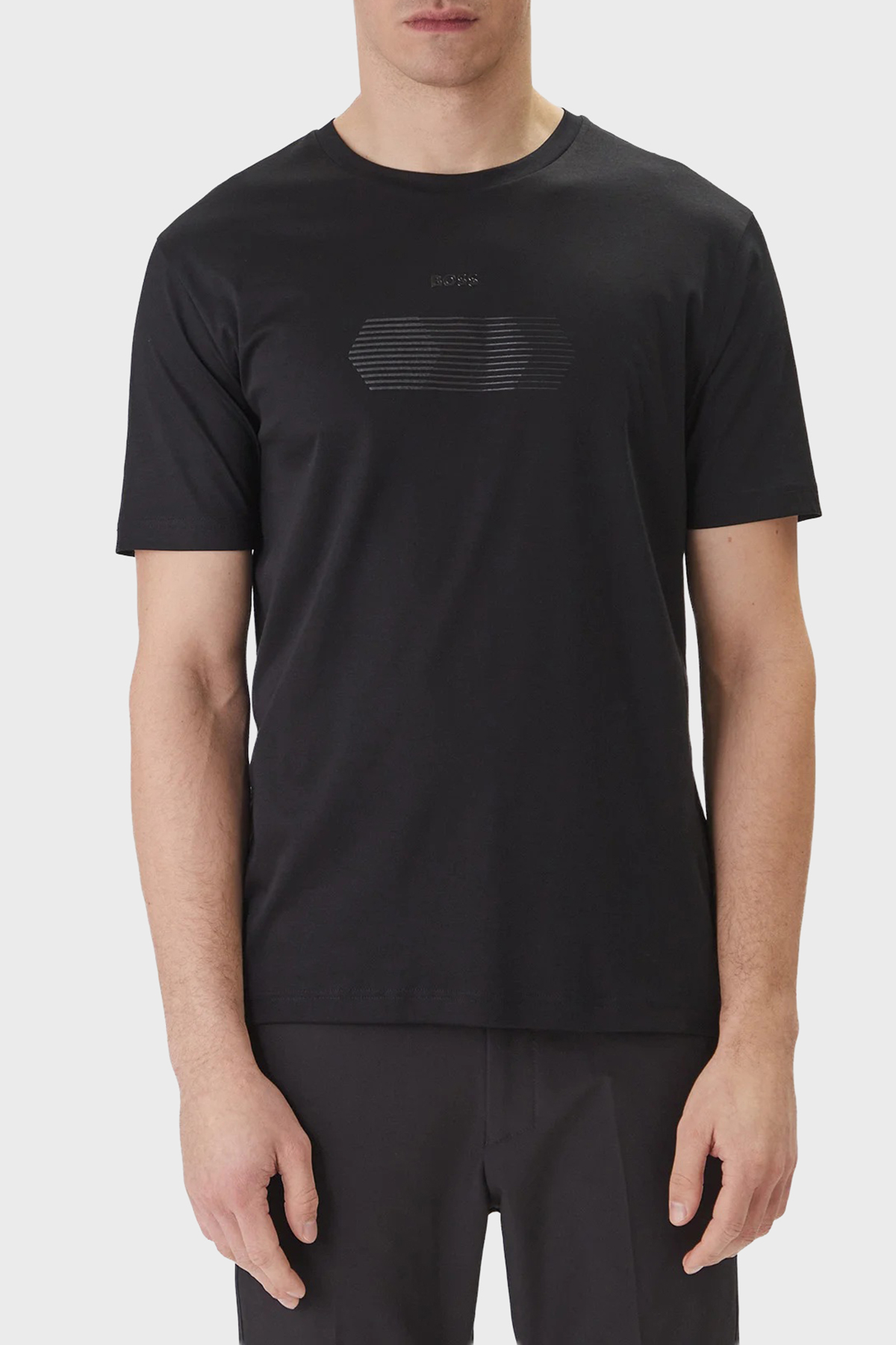 Boss % 100 Pamuk Regular Fit Bisiklet Yaka Erkek T Shirt 50554557 001 SİYAH