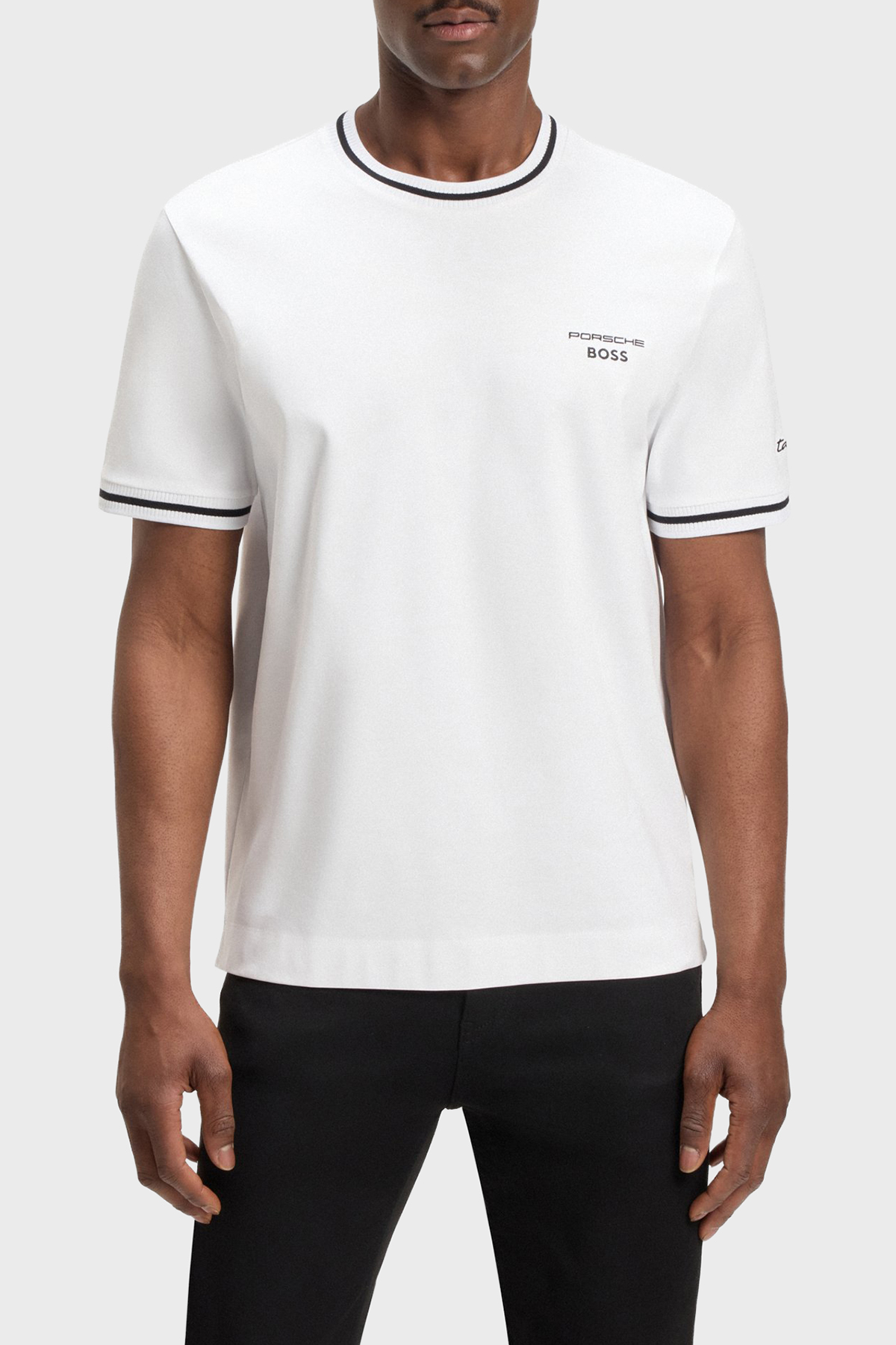 Boss % 100 Pamuk Regular Fit Bisiklet Yaka Logolu Erkek T Shirt 50543341 100 BEYAZ