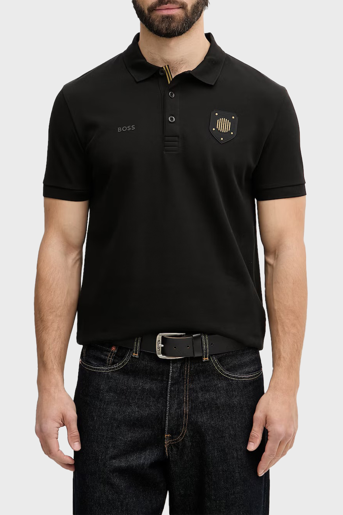 Boss % 100 Pamuk Regular Fit Düğmeli Erkek Polo 50559263 001 SİYAH