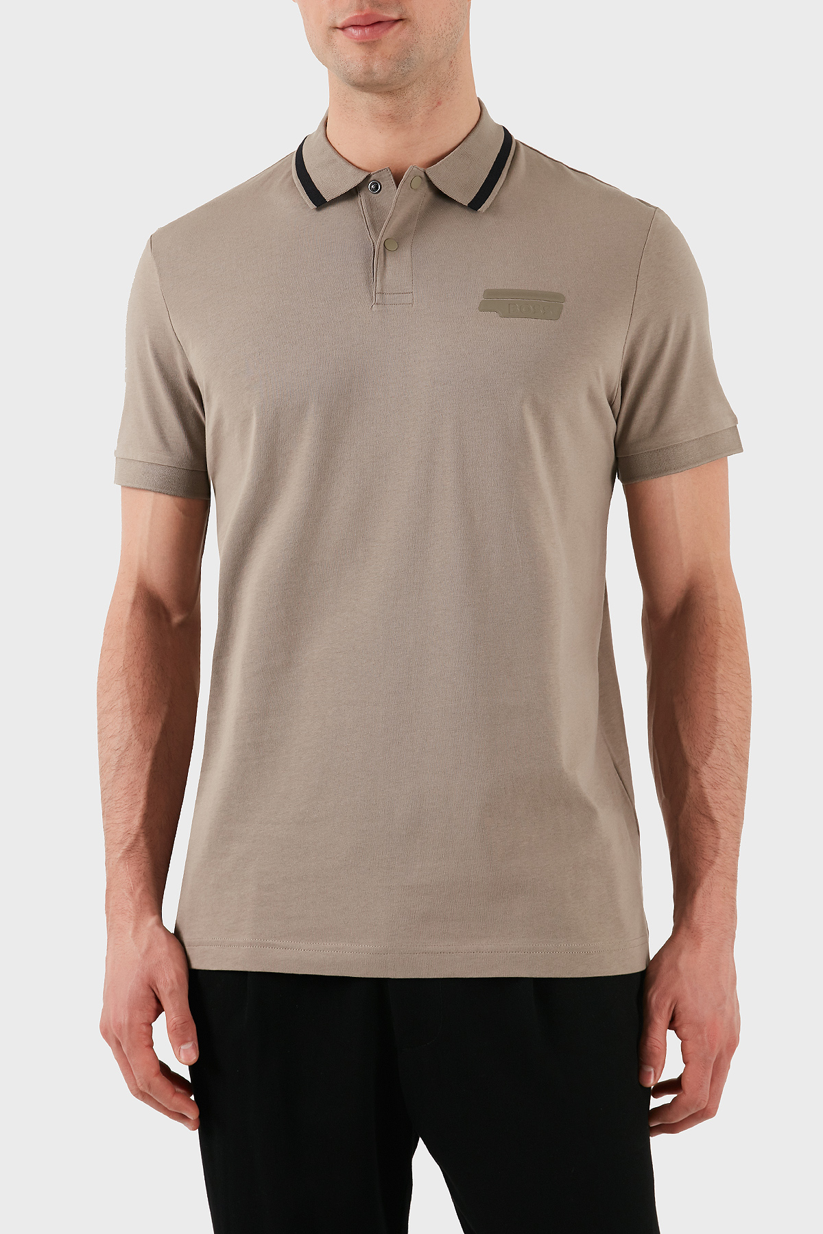 Boss % 100 Pamuk Regular Fit Düğmeli Erkek Polo Yaka T Shirt 50512931 334 HAKİ