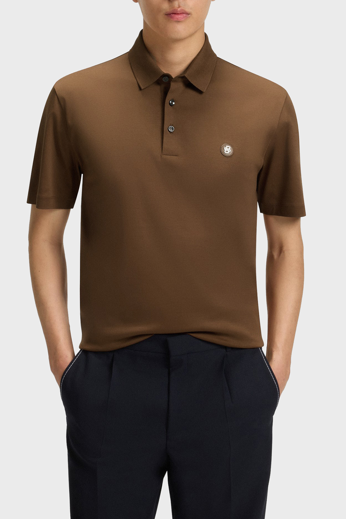 Boss % 100 Pamuk Regular Fit Düğmeli  Yaka T Shirt Erkek Polo 50520297 217 TURUNCU