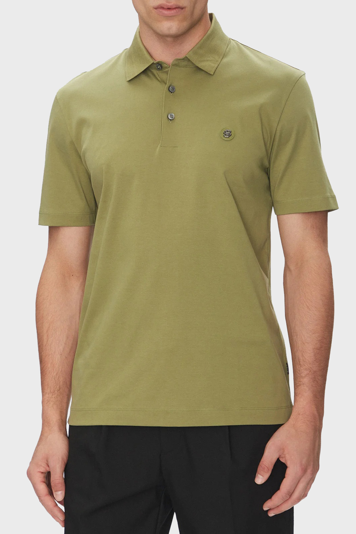 Boss % 100 Pamuk Regular Fit Düğmeli Erkek Polo Yaka T Shirt 50520297 311 HAKİ