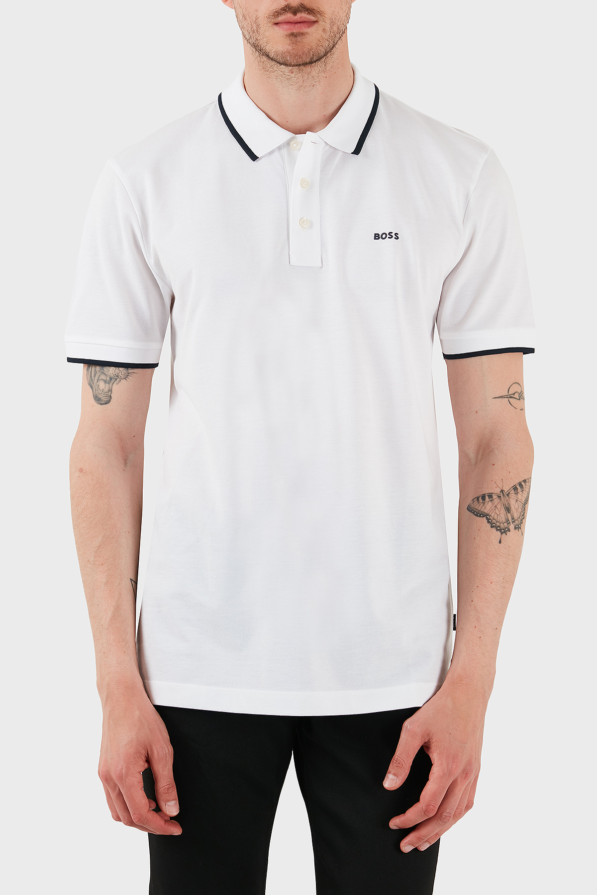 Boss % 100 Pamuk Regular Fit Erkek Polo Yaka T Shirt 50494697 101 BEYAZ
