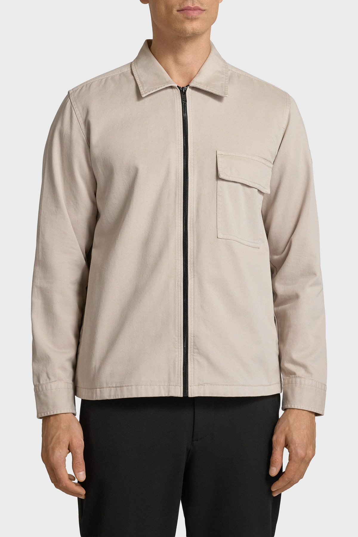 Boss % 100 Pamuk Regular Fit Fermuarlı Erkek Gömlek 50553706 070 TAŞ