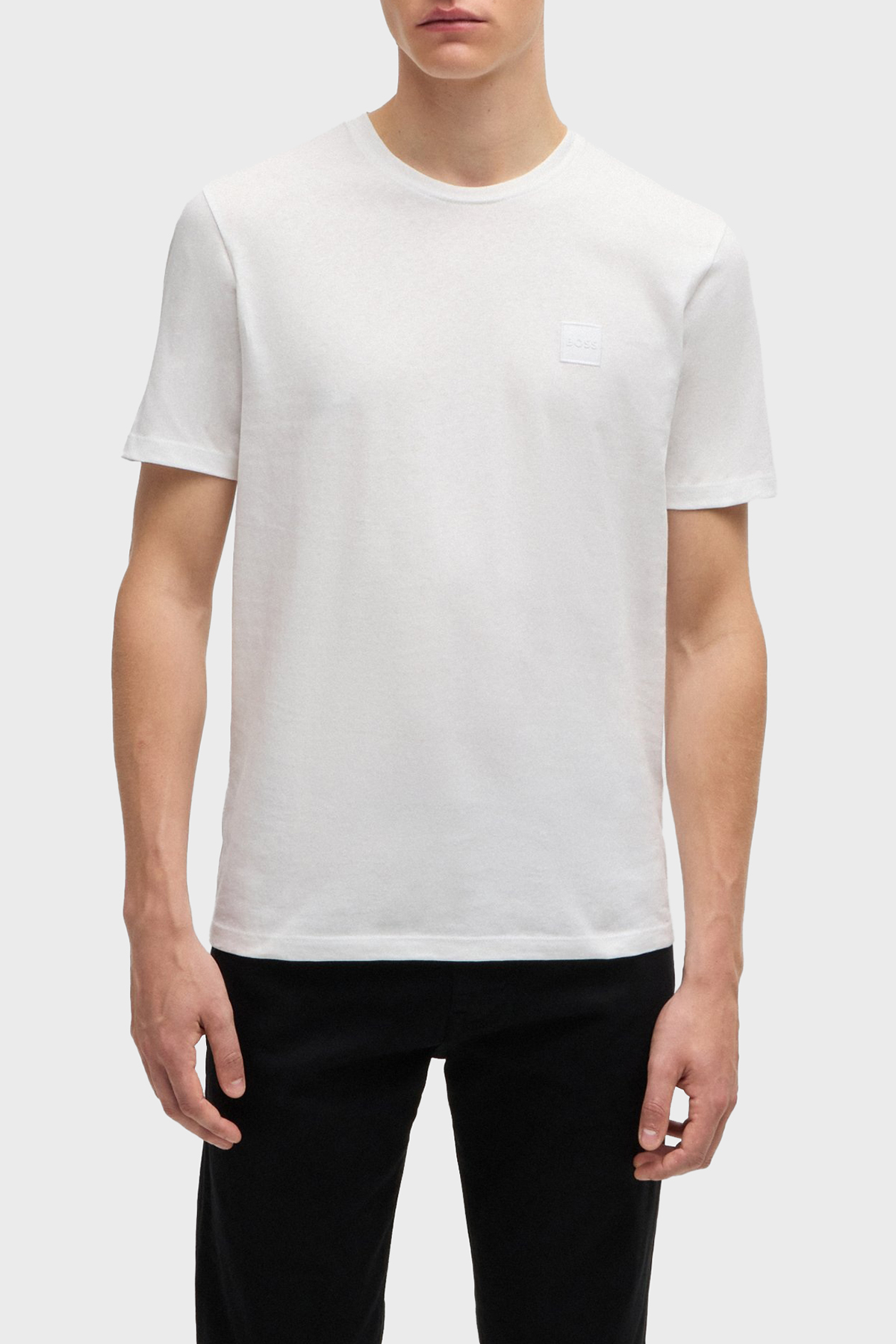Boss % 100 Pamuk Relaxed Fit Bisiklet Yaka Erkek T Shirt 50508584 100 BEYAZ