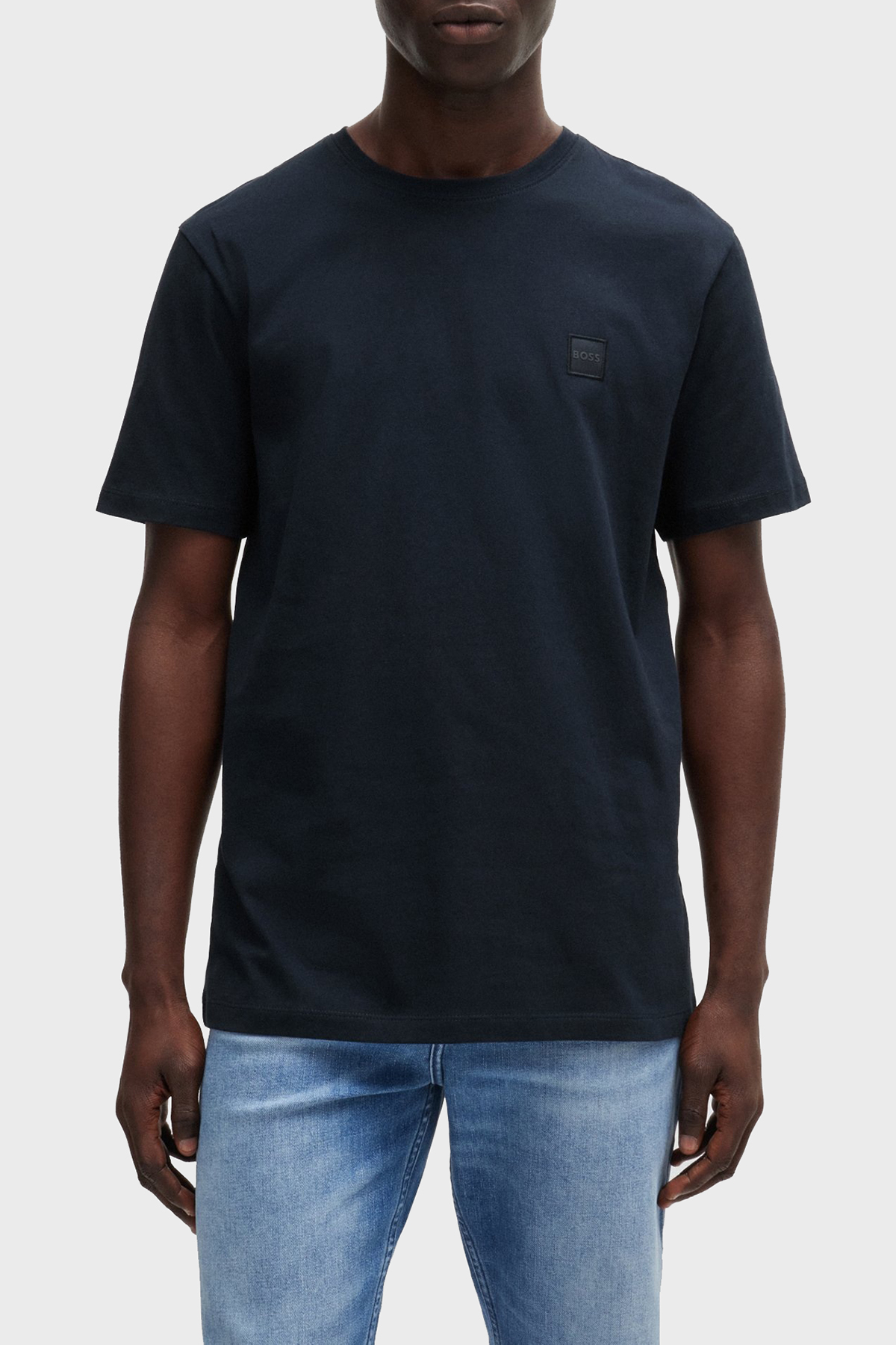 Boss % 100 Pamuk Relaxed Fit Bisiklet Yaka Erkek T Shirt 50508584 404 LACİVERT