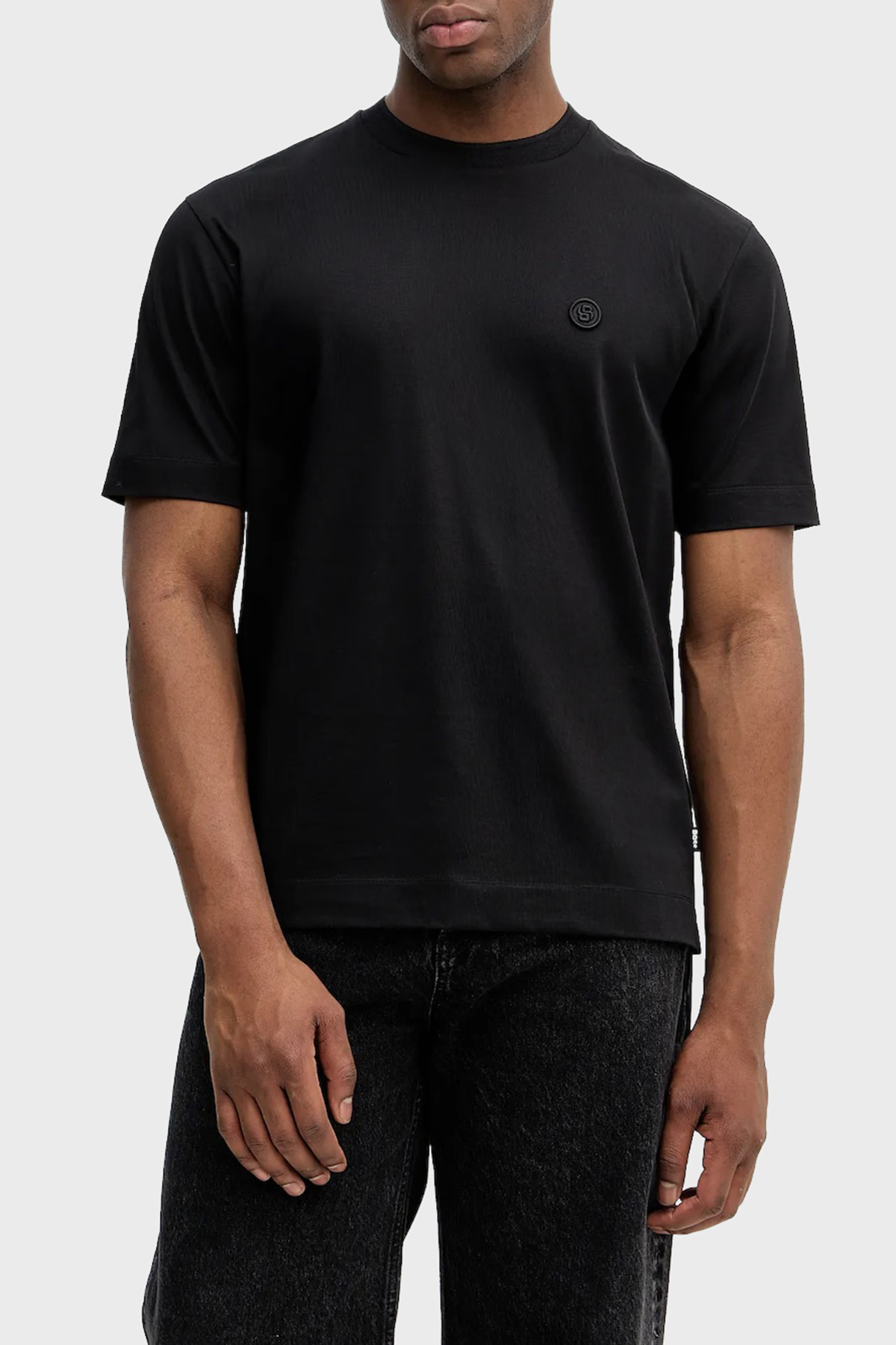 Boss % 100 Pamuk Relaxed Fit Bisiklet Yaka Erkek T Shirt 5055905 0001 SİYAH