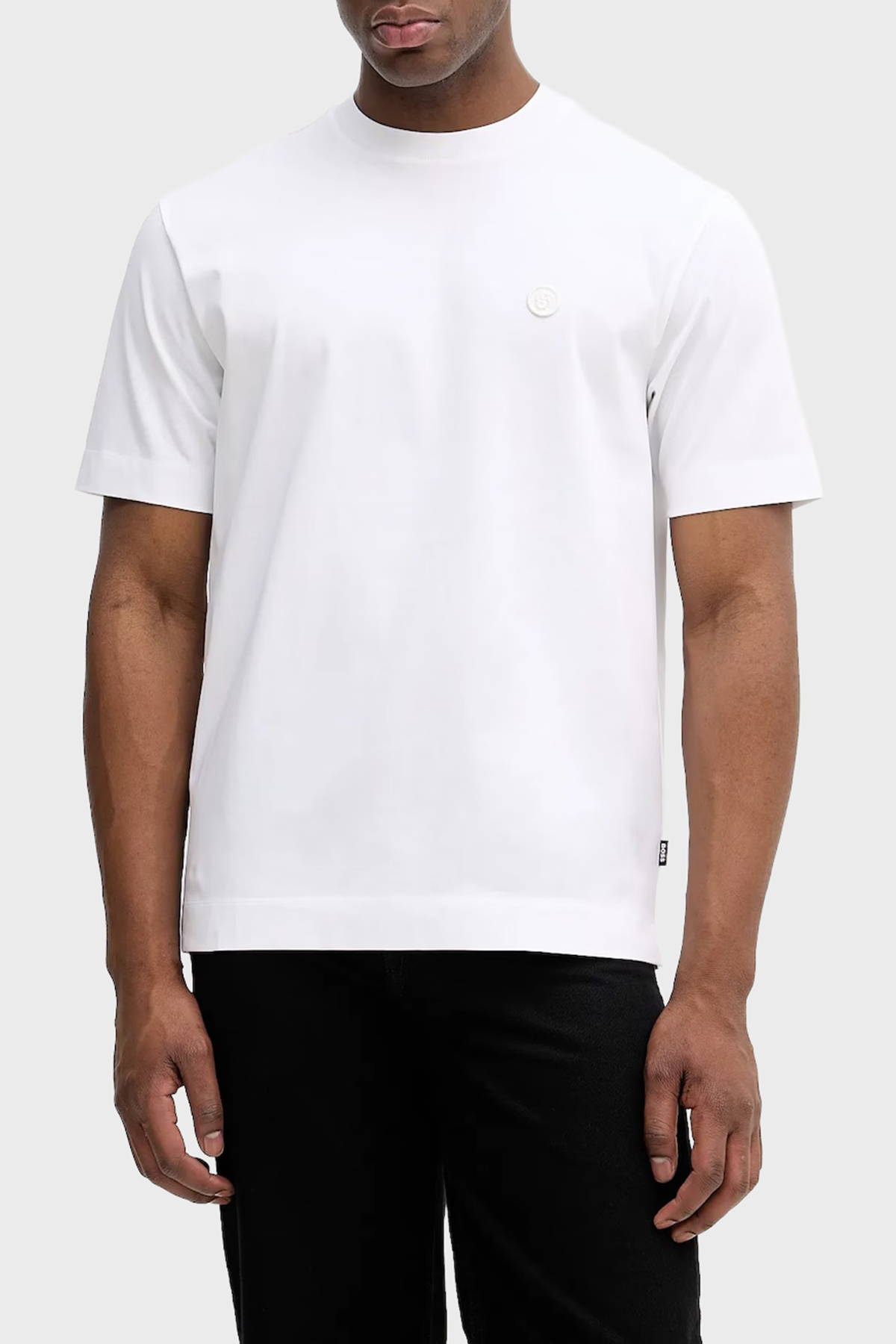 Boss % 100 Pamuk Relaxed Fit Bisiklet Yaka Erkek T Shirt 50559050 100 BEYAZ