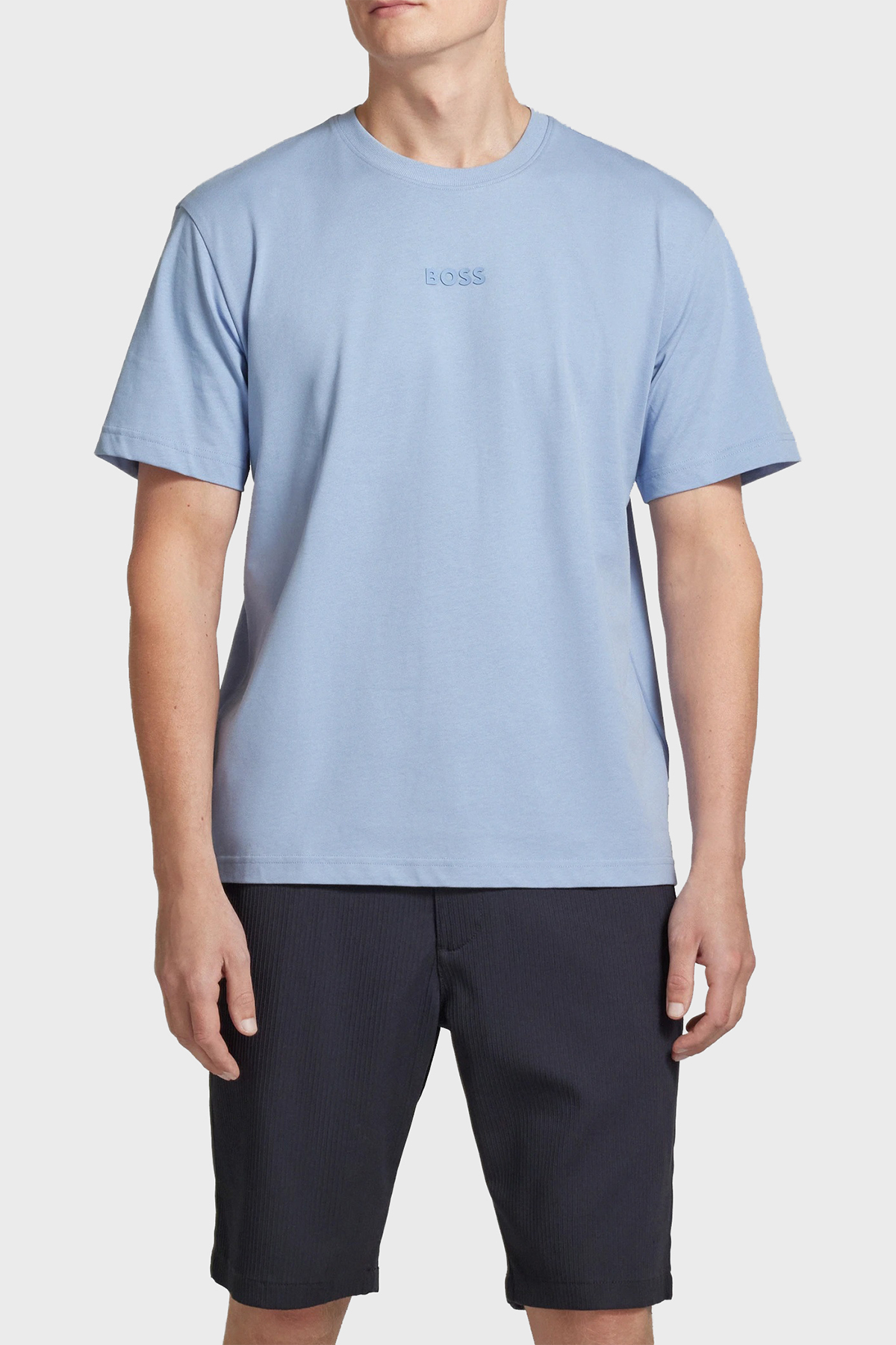 Boss % 100 Pamuklu Oversize Fit Erkek T Shirt 50519368 498 MAVİ