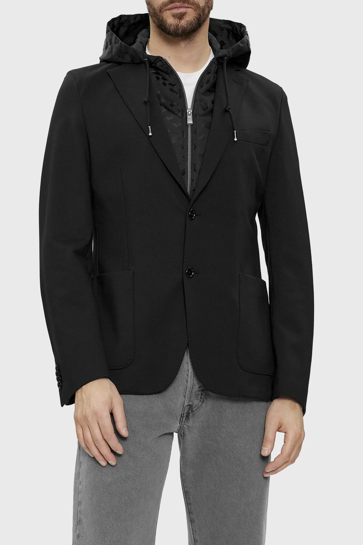 Boss Çıkarılabilir İç Kapüşonlu Slim Fit Erkek Ceket 50509529 001 SİYAH