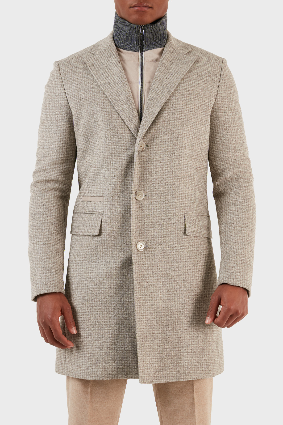 Boss Çıkarılabilir İç Panelli Yün Karışımlı Slim Fit Erkek Kaban 50502320 131 BEJ