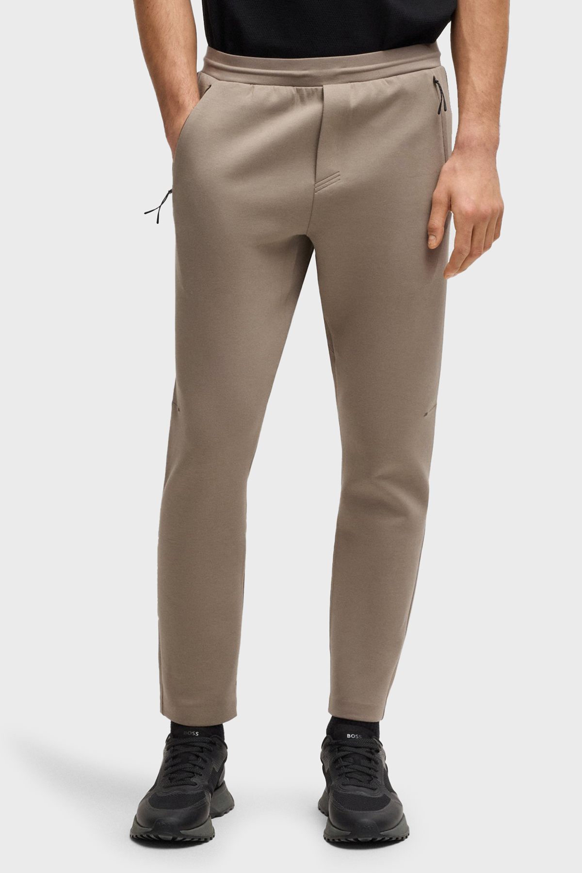 Boss Dikiş Detaylı Regular Fit Lastikli Bel Dar Paça Erkek Pantolon 50537414 334 HAKİ