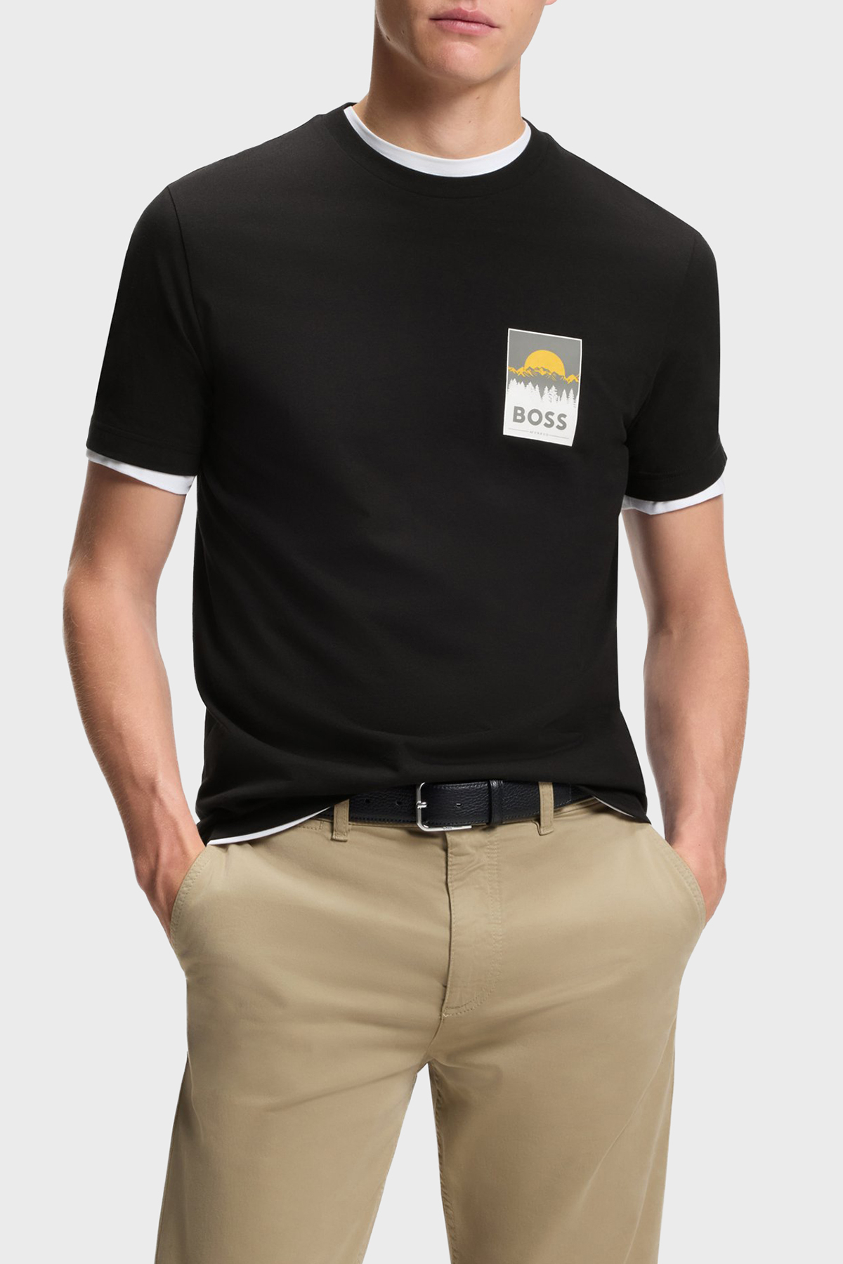 Boss Pamuklu Regular Fit Logolu Bisiklet Yaka Erkek T Shirt 50556023 001 SİYAH