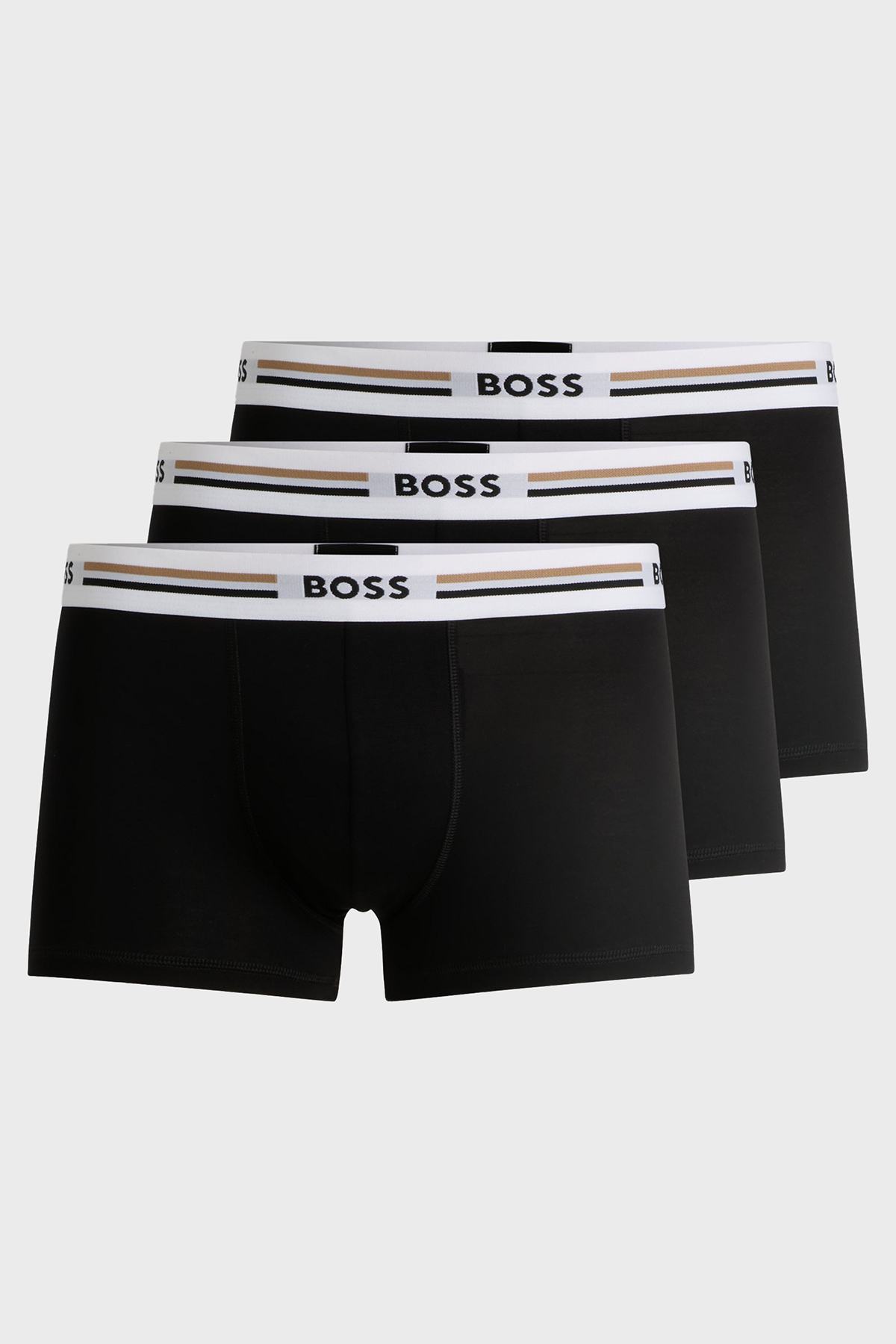 Boss Esnek Bel Bantlı 3 Pack Erkek Boxer 50492200 001 SİYAH