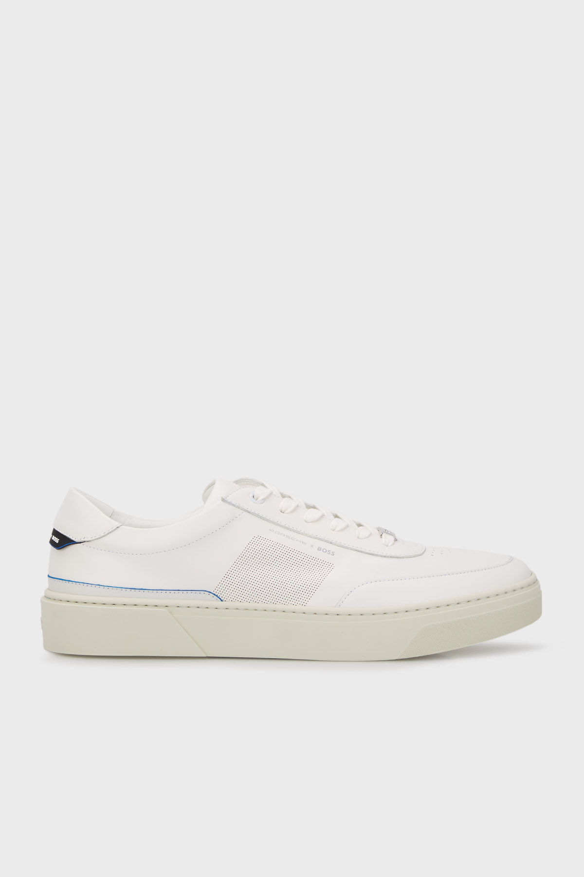 Boss Hakiki Deri Sneaker Erkek Ayakkabı 50492628 112 BEYAZ