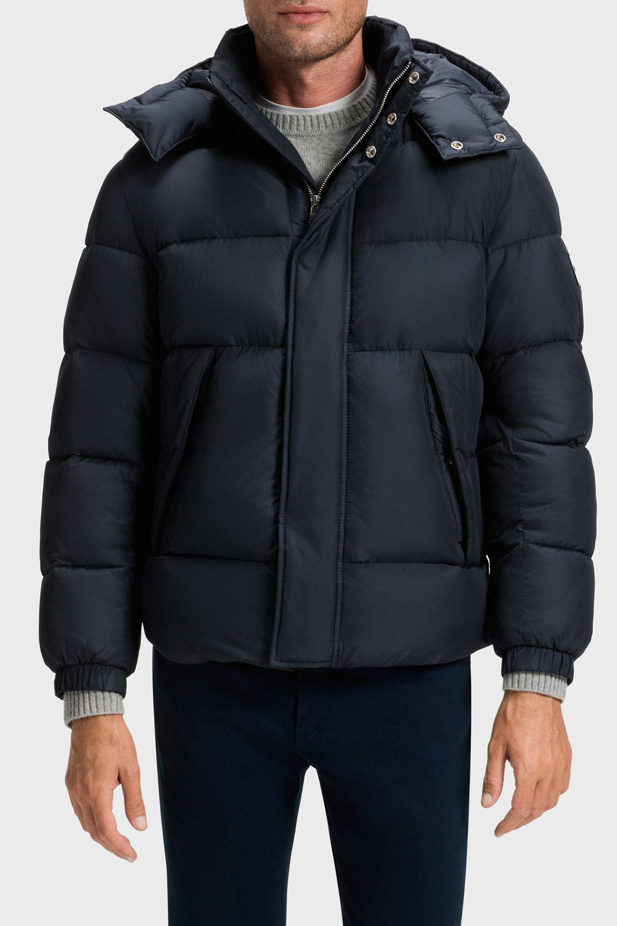Boss Kapitoneli Regular Fit Çıkarılabilir Kapüşonlu Şişme Erkek Mont 50551599 404 LACİVERT