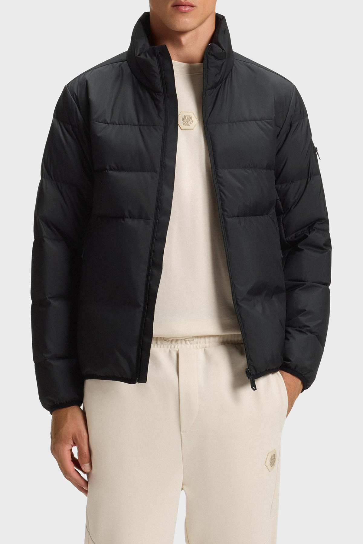 Boss Kapitoneli Regular Fit Dik Yaka Su İtici Şişme Erkek Mont 50544322 001 SİYAH
