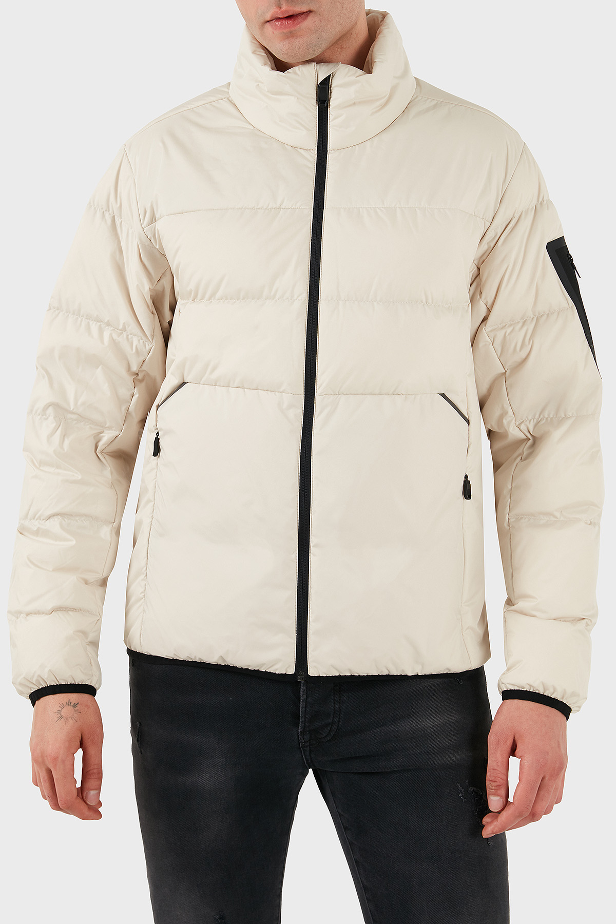 Boss Kapitoneli Regular Fit Dik Yaka Su İtici Şişme Erkek Mont 50544322 131 BEJ