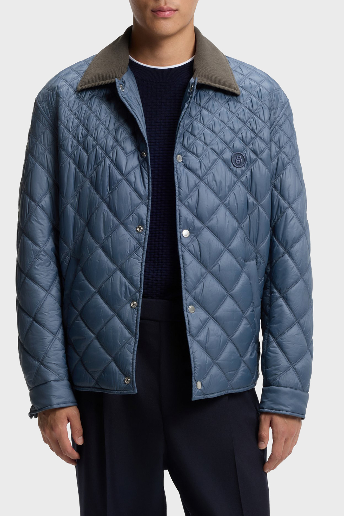 Boss Kapitoneli Relaxed Fit Klasik Yaka Su İtici Erkek Mont 50558841 468 LACİVERT