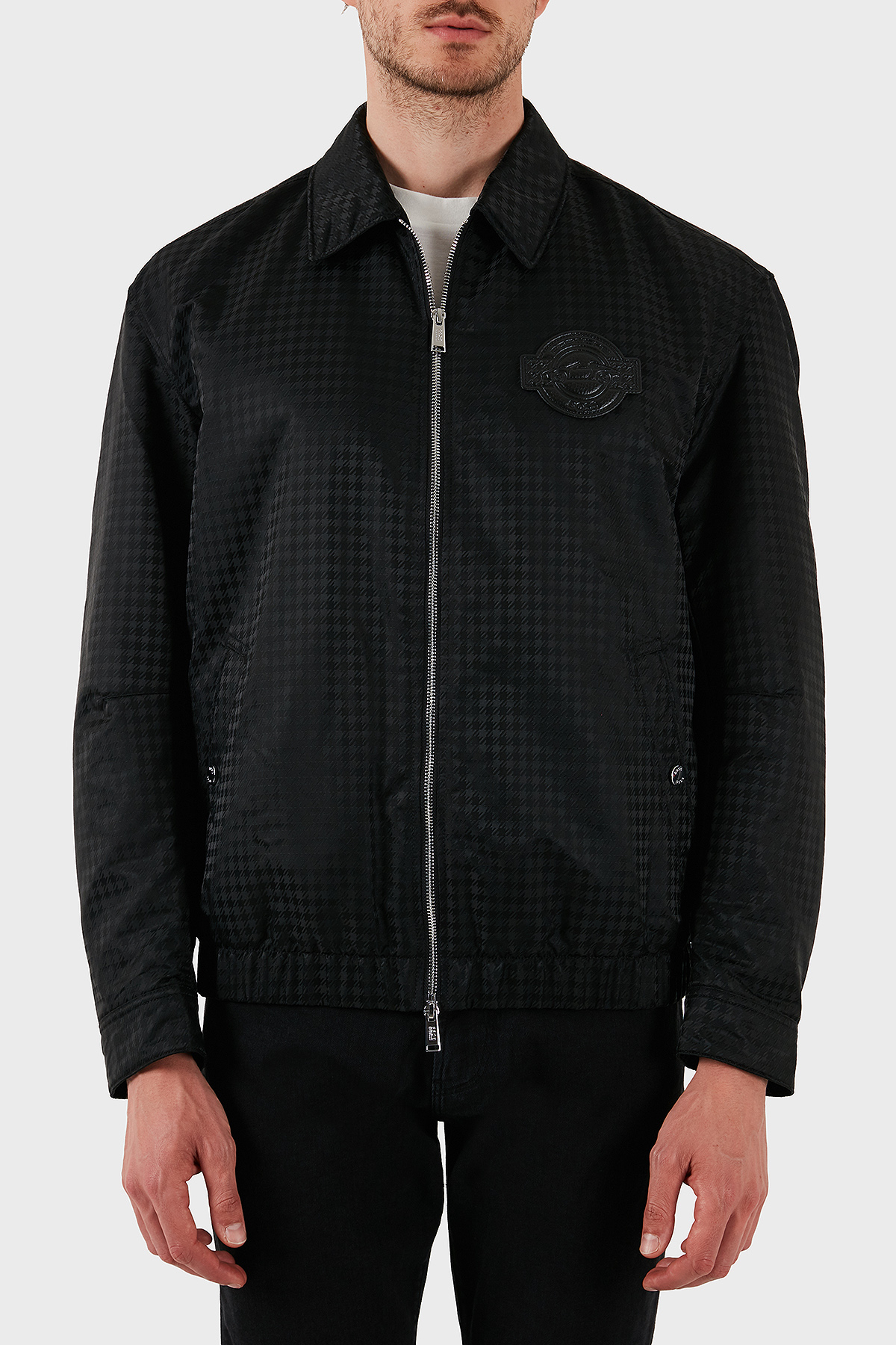 Boss Kareli Regular Fit Düz Yaka Bomber Erkek Ceket 50543129 001 SİYAH