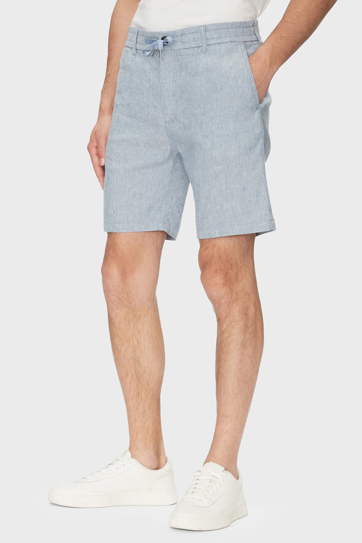 Boss Keten Karışımlı Slim Fit Normal Bel Erkek Short 50536863 462 MAVİ