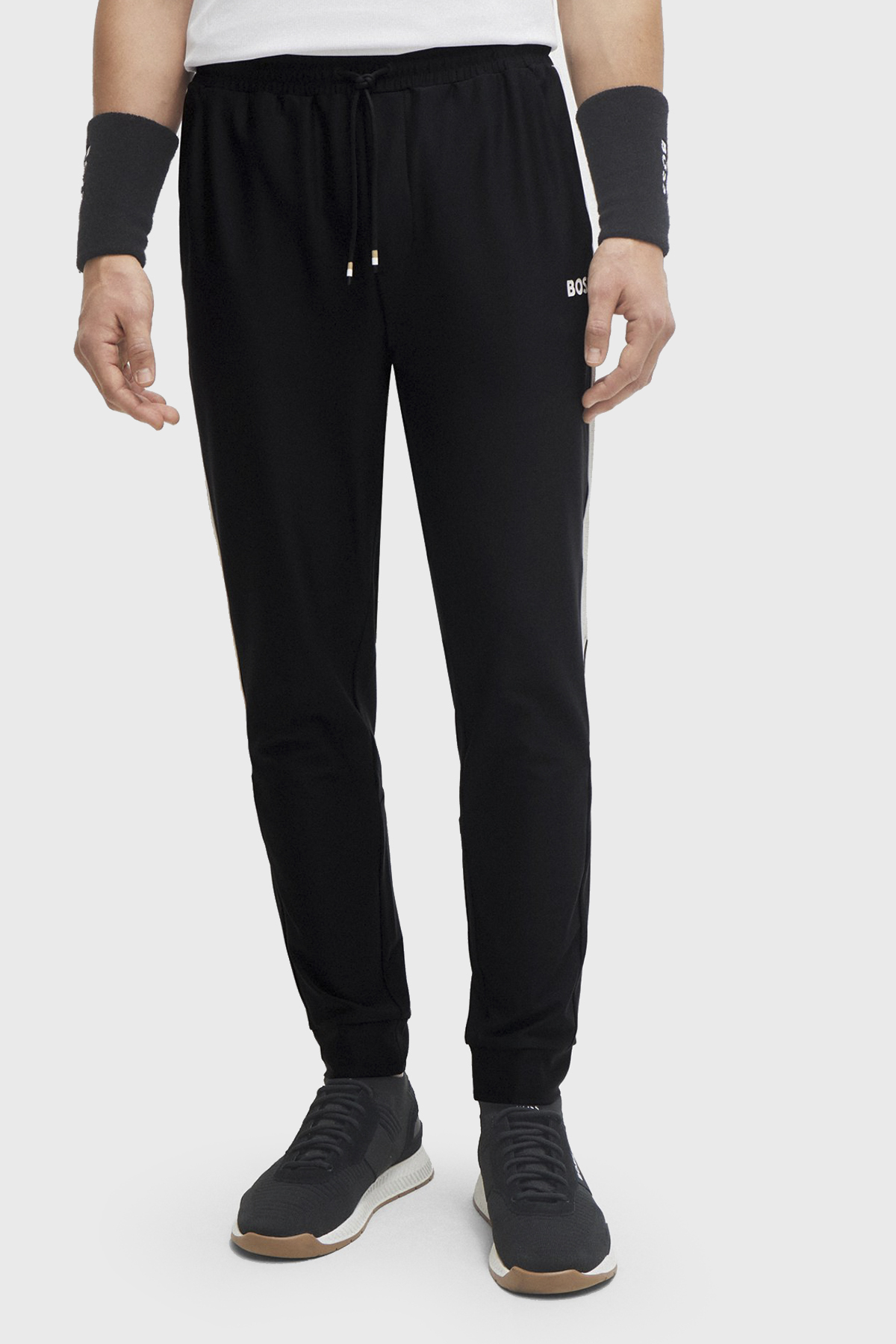Boss Kontrast Şeritli Belden Bağlamalı Cepli Regular Fit Erkek Pantolon 50506163 001 SİYAH
