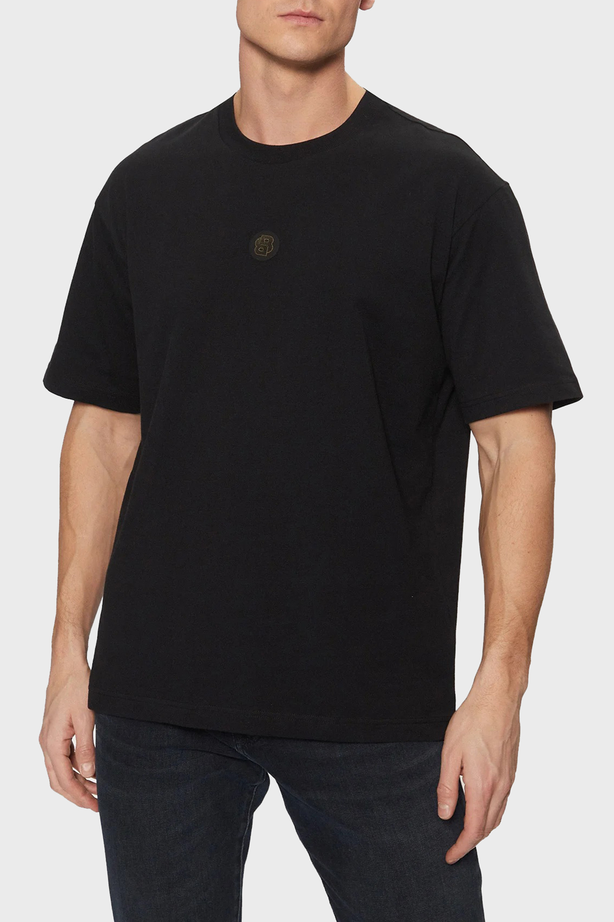 Boss Logolu % 100 Pamuk Regular Fit Bisiklet Yaka Erkek T Shirt 50535409 001 SİYAH
