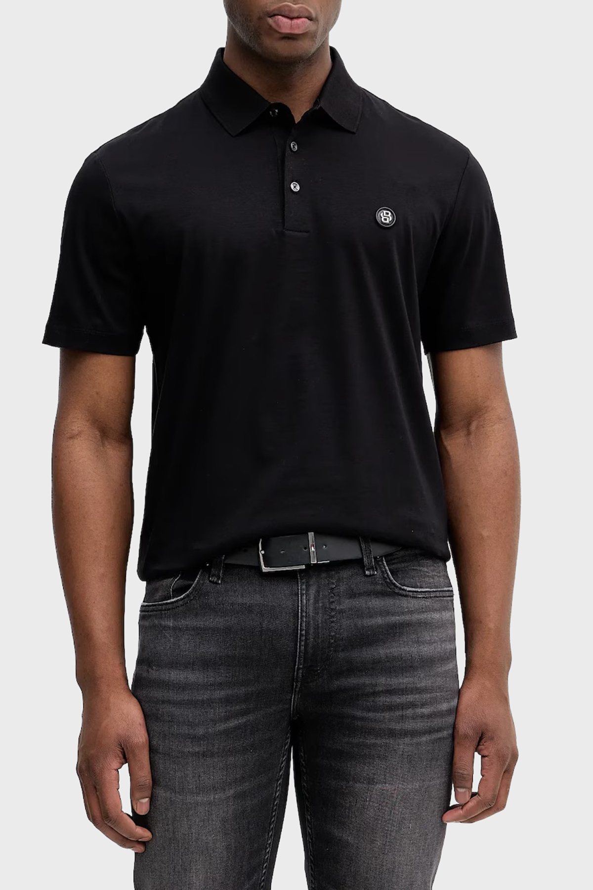 Boss Logolu % 100 Pamuk Regular Fit Düğmeli Erkek Polo 50555829 001 SİYAH