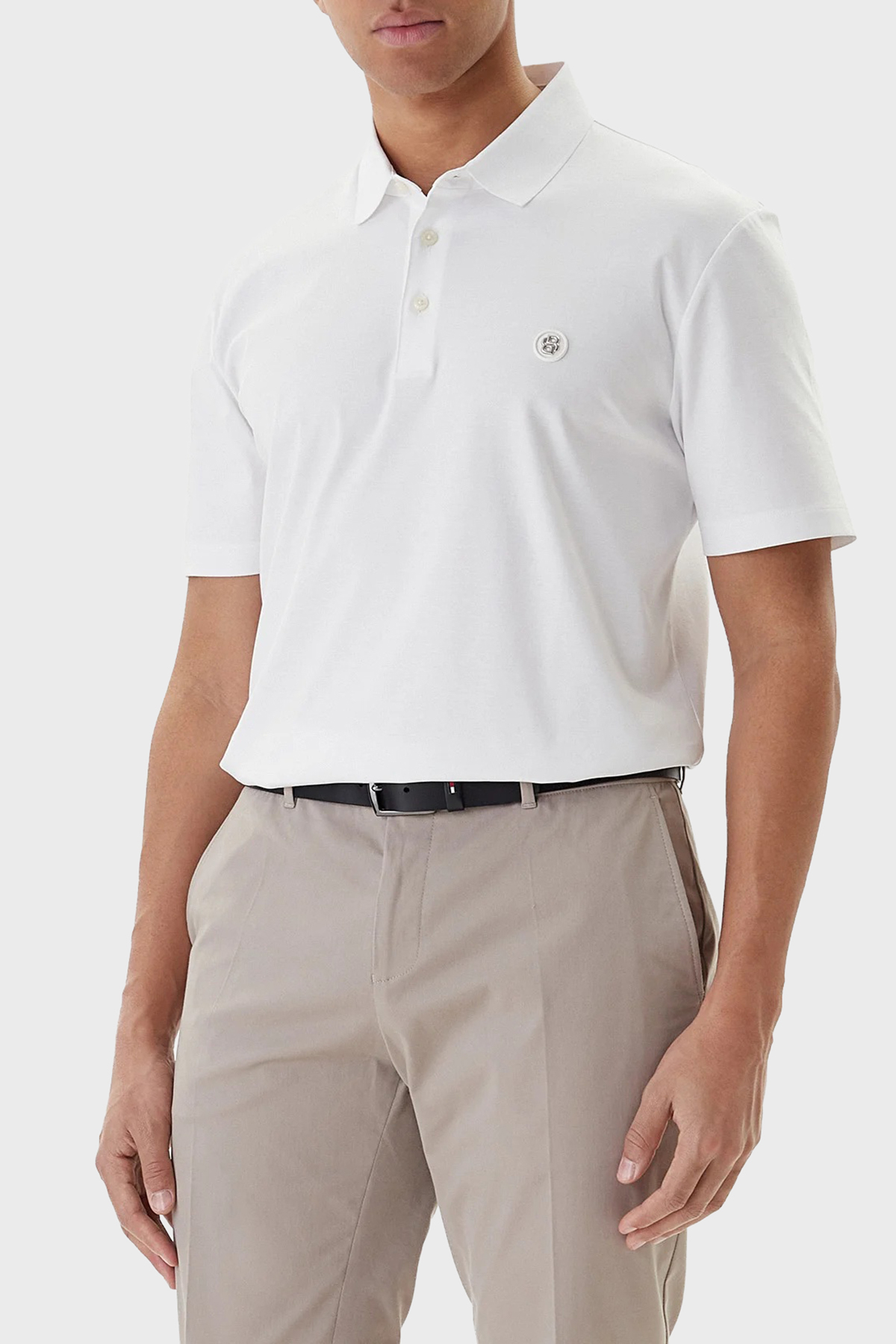 Boss Logolu % 100 Pamuk Regular Fit Düğmeli Erkek Polo 50555829 100 BEYAZ