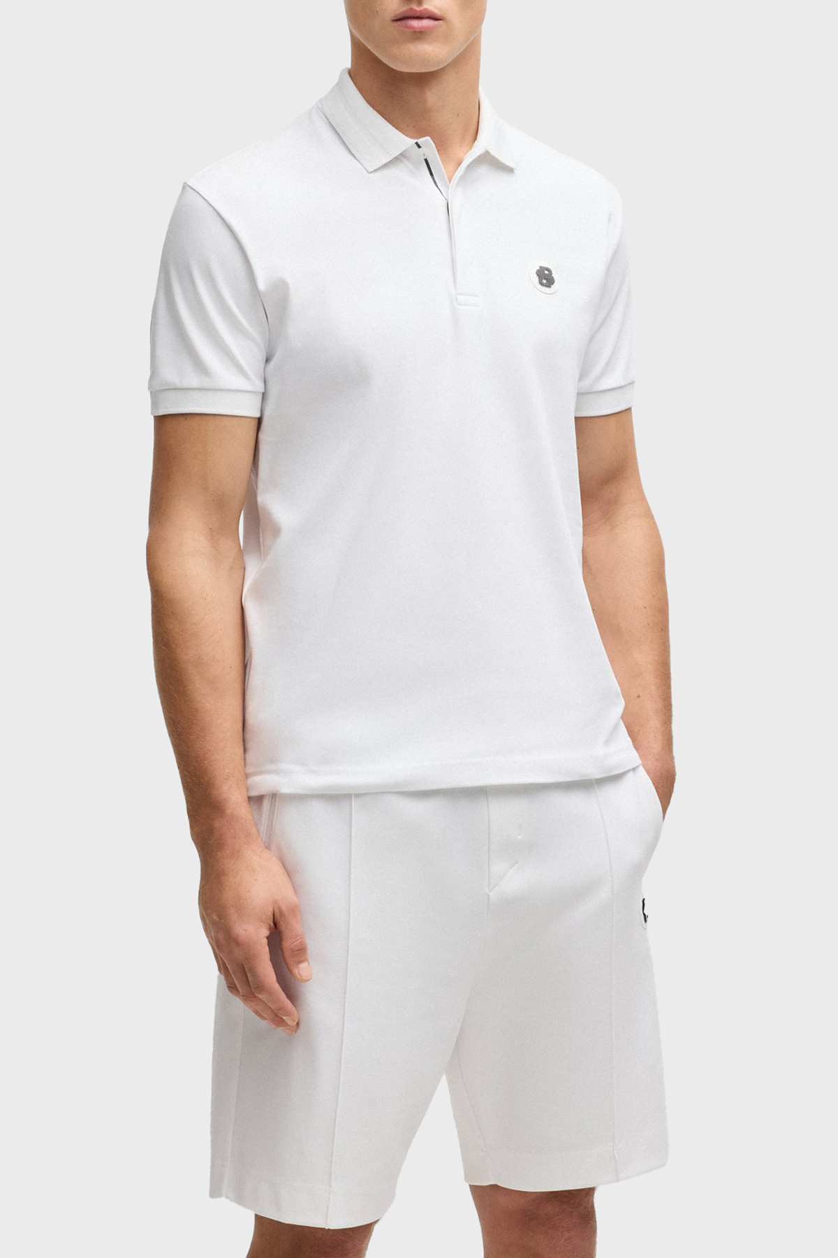 Boss Logolu % 100 Pamuk Regular Fit Düğmeli Erkek Polo Yaka T Shirt 50533273 100 BEYAZ