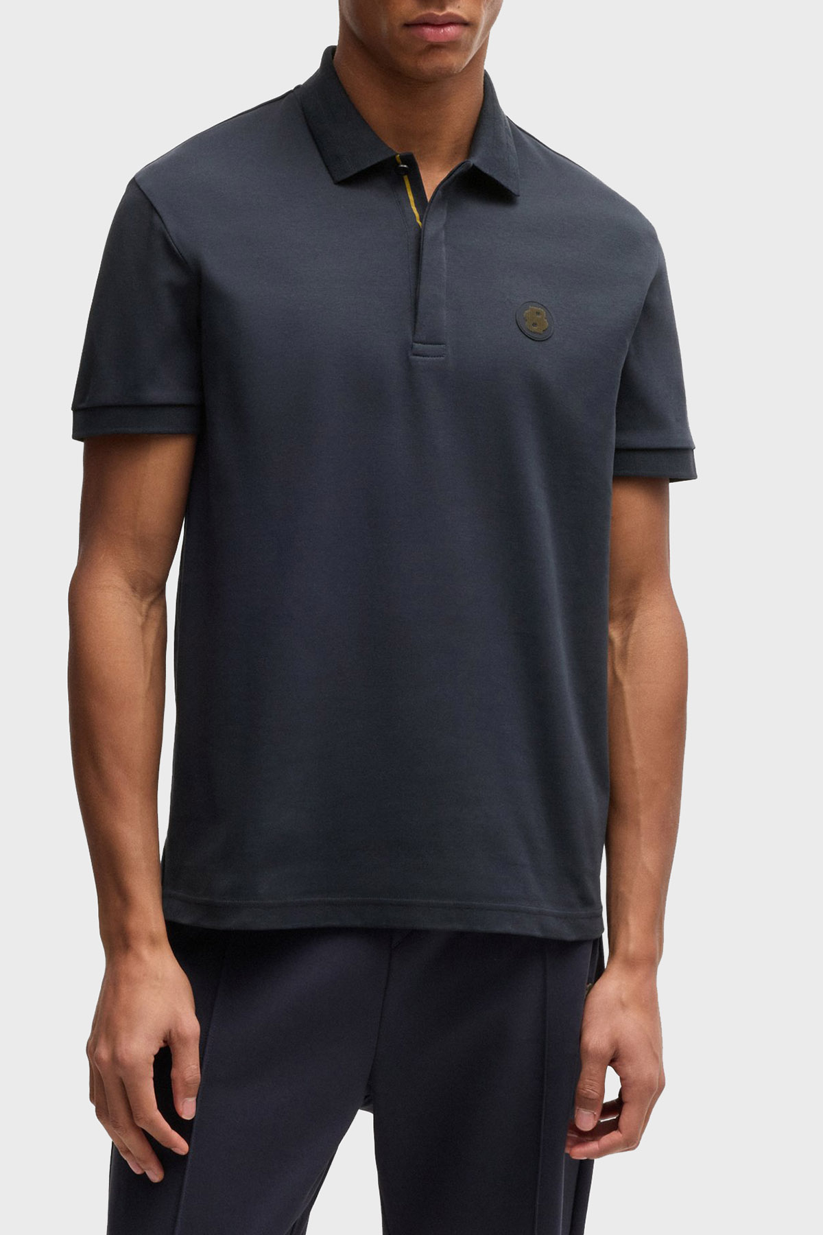 Boss Logolu % 100 Pamuk Regular Fit Düğmeli Erkek Polo Yaka T Shirt 50533273 402 LACİVERT