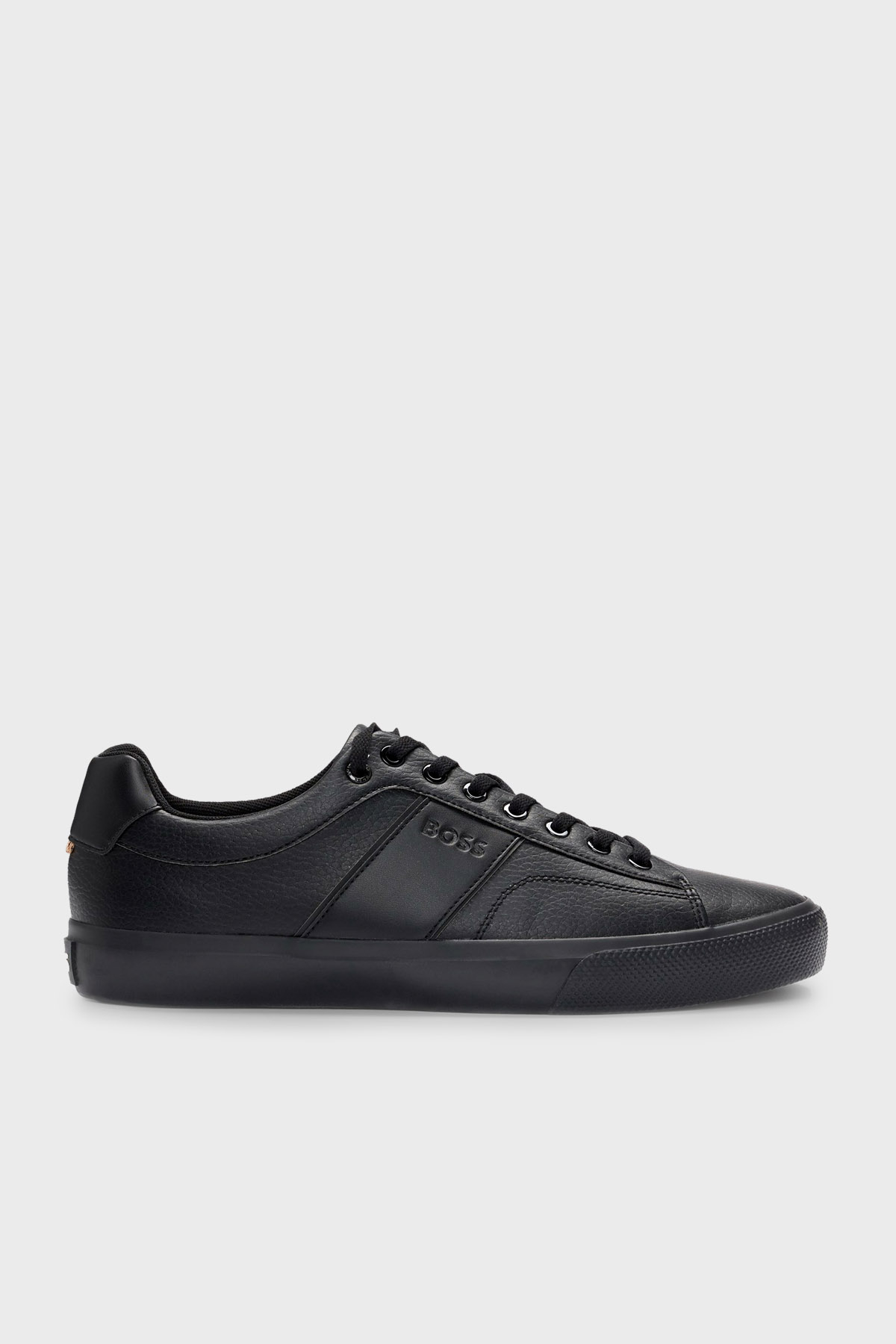 Boss Logolu Deri Sneaker Erkek Ayakkabı 50522833 005 SİYAH