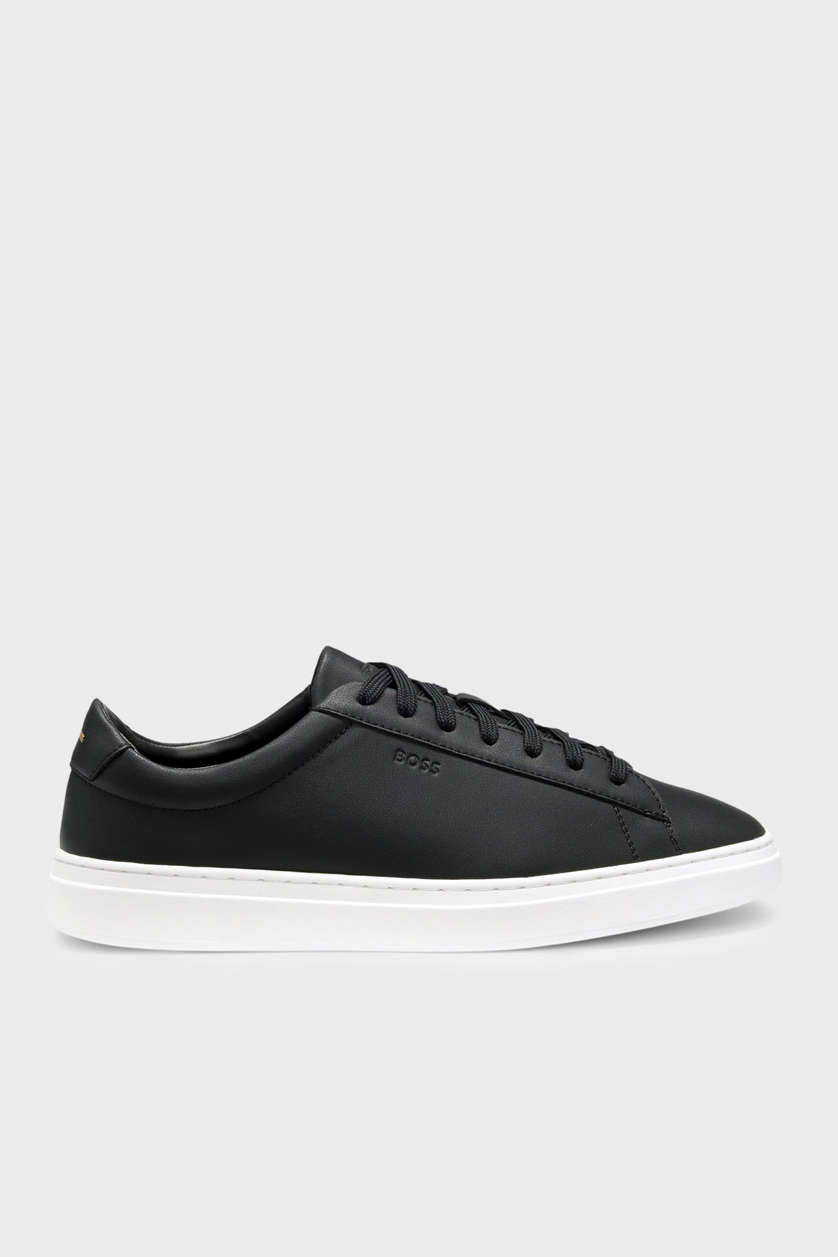 Boss Logolu Deri Sneaker Erkek Ayakkabı 50552853 002 SİYAH