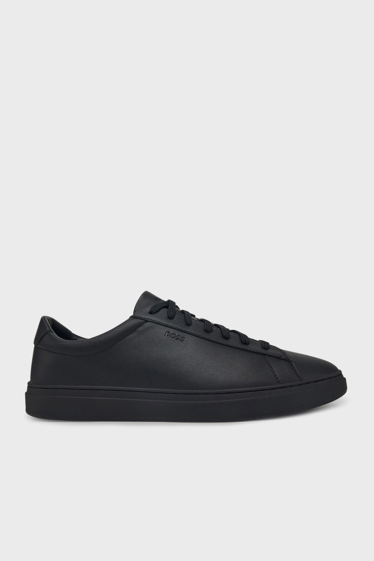 Boss Logolu Deri Sneaker Erkek Ayakkabı 50552853 005 SİYAH