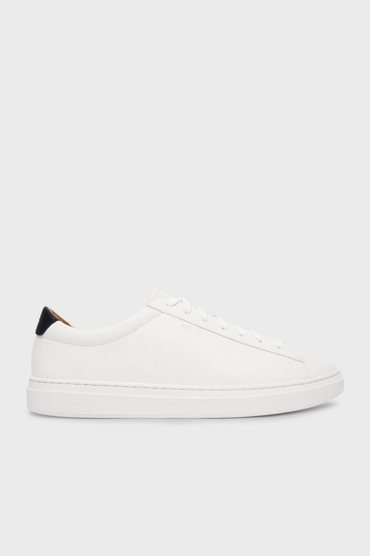 Boss Logolu Deri Sneaker Erkek Ayakkabı 50552853 102 BEYAZ