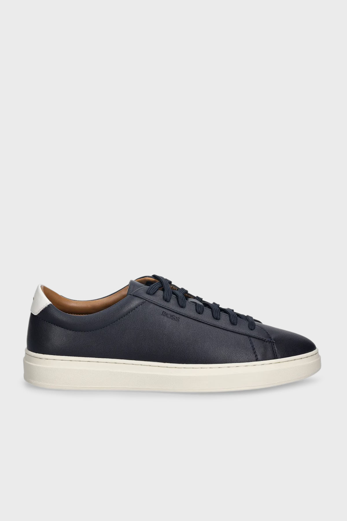 Boss Logolu Deri Sneaker Erkek Ayakkabı 50552853 402 LACİVERT