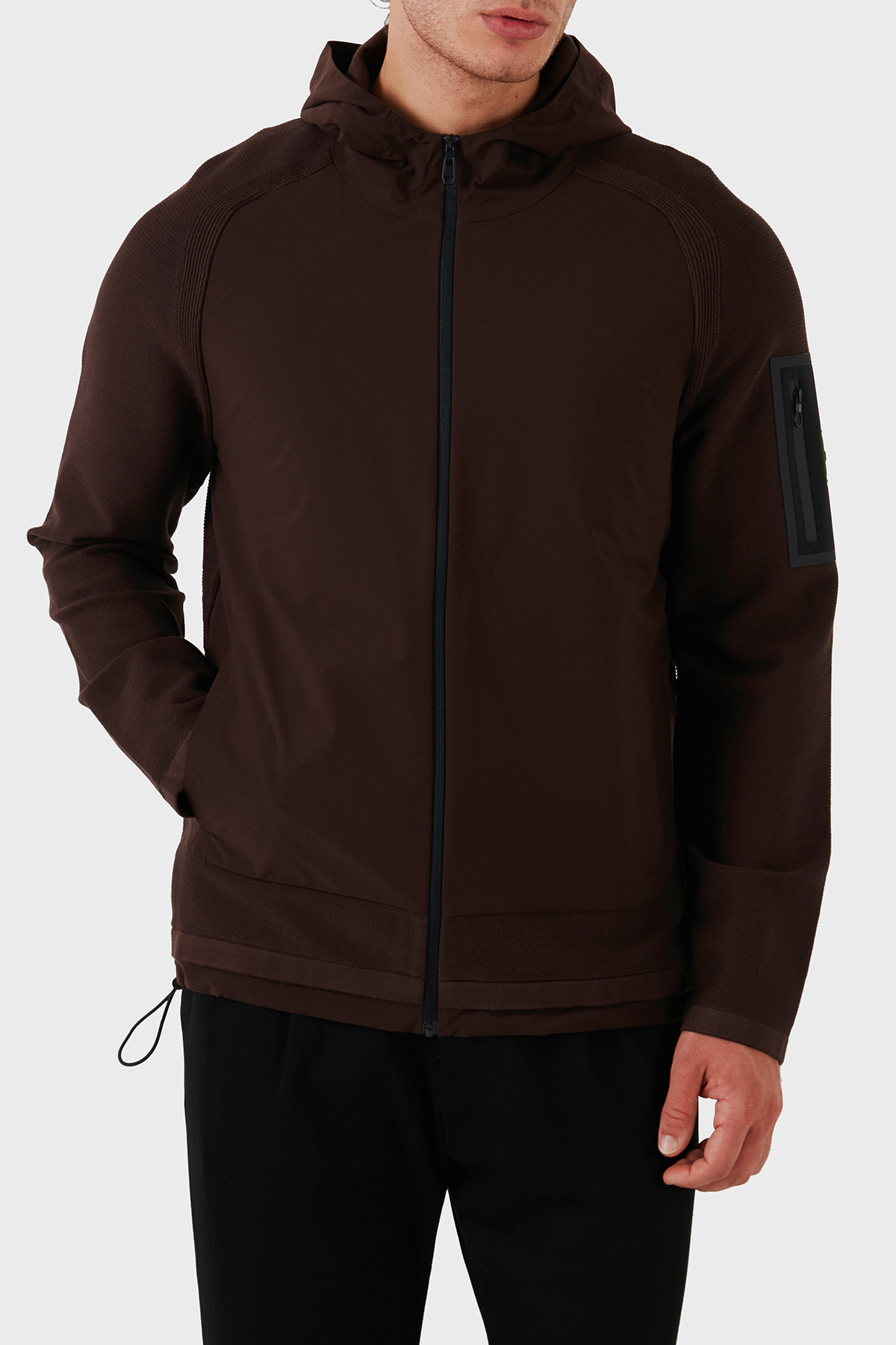 Boss Logolu Fermuarlı Relaxed Fit Erkek Mont 50517091 213 KAHVE