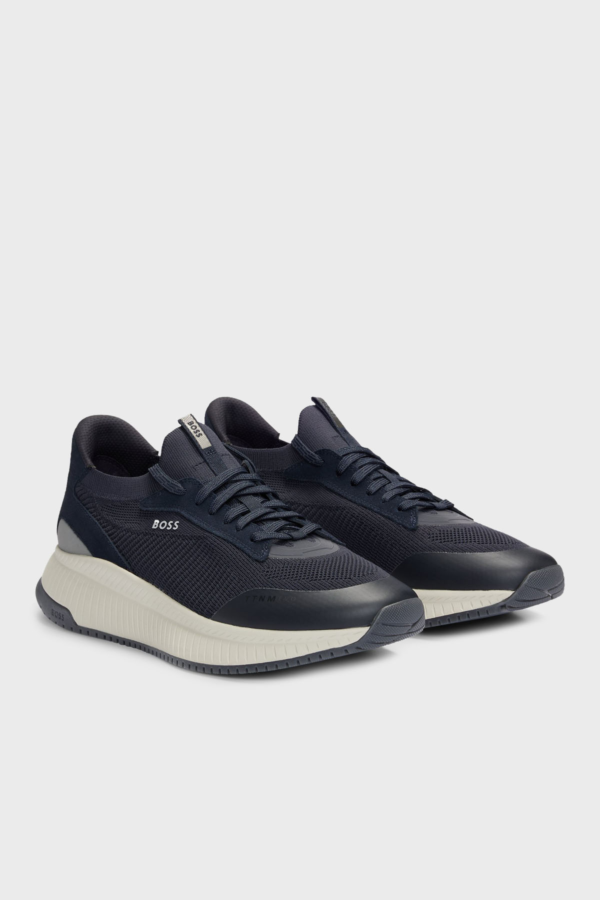 Boss Logolu Kalın Tabanlı Sneaker Erkek Ayakkabı 50523113 401 LACİVERT