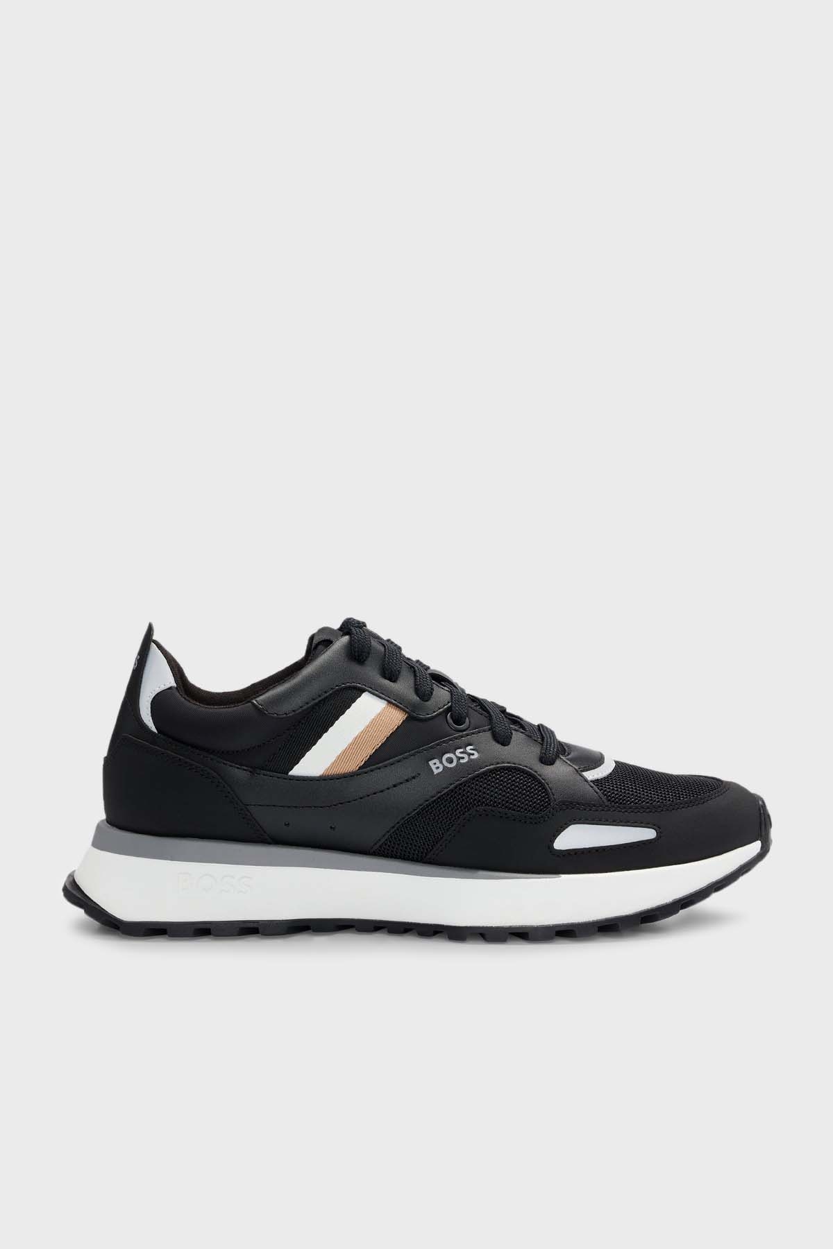 Boss Logolu Koşu Sneaker Erkek Ayakkabı 50498280 001 SİYAH