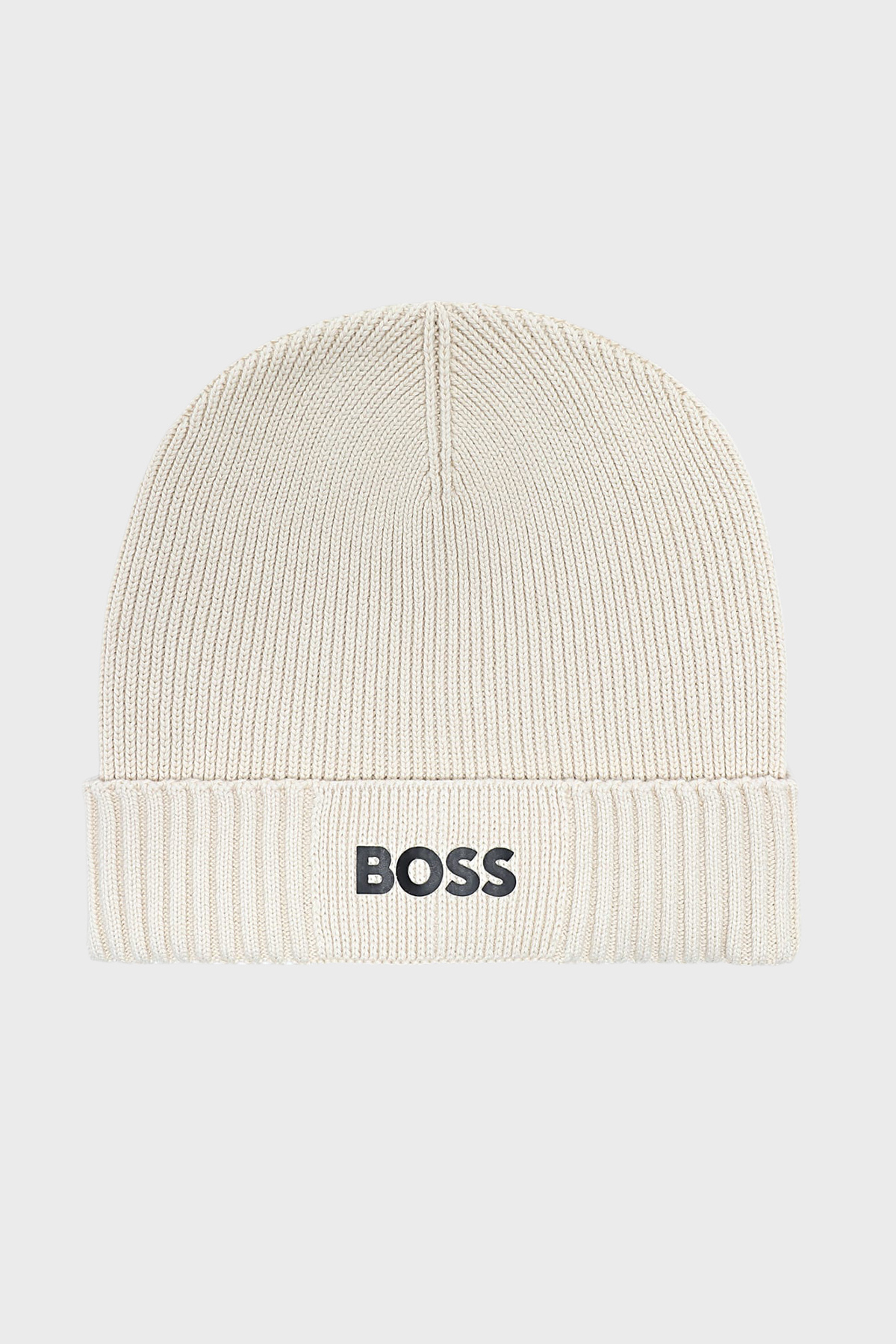 Boss Logolu Pamuk ve Yün Karışımlı Erkek Bere 50499423 131 BEJ