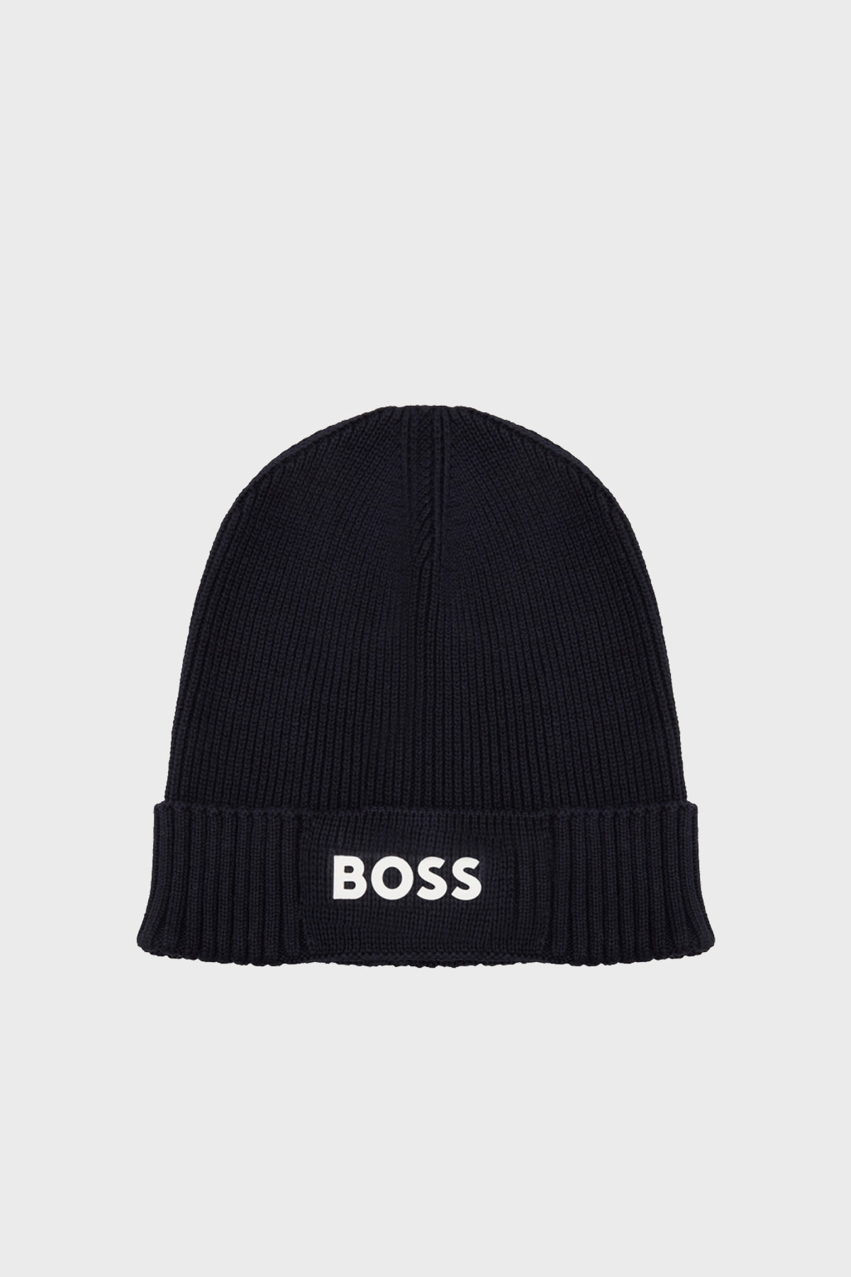 Boss Logolu Pamuk ve Yün Karışımlı Erkek Bere 50499423 402 LACİVERT