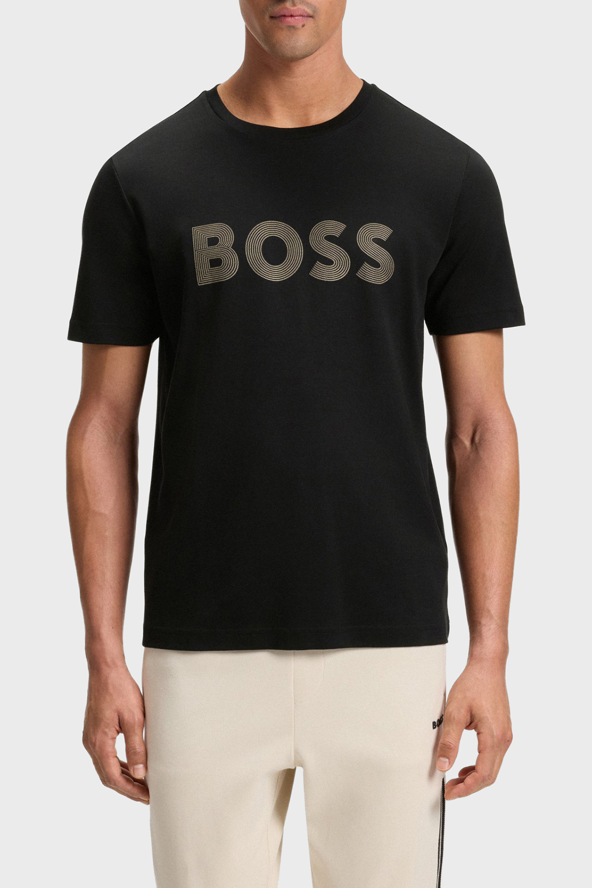 Boss Logolu Pamuklu Regular Fit Bisiklet Yaka Erkek T Shirt 50543796 001 SİYAH