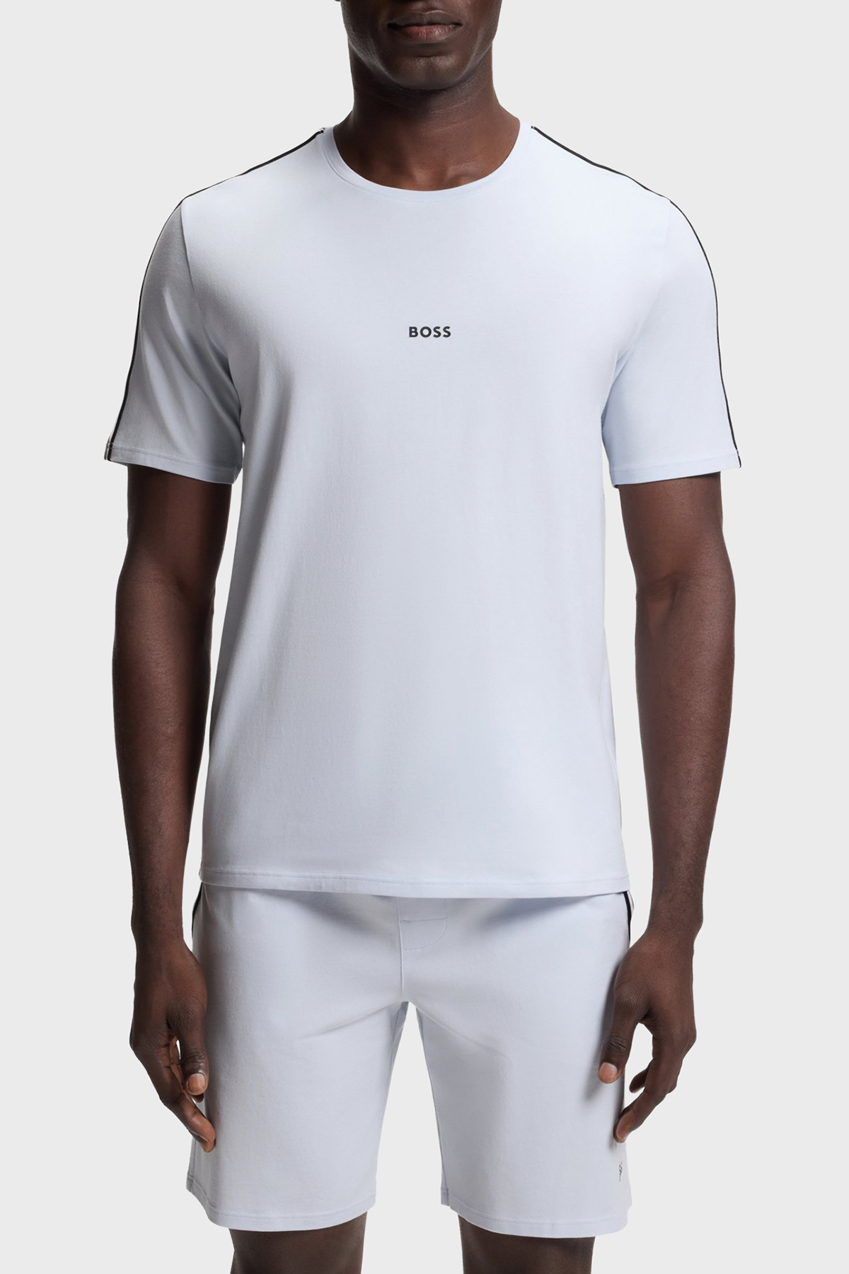 Boss Logolu Pamuklu Regular Fit Bisiklet Yaka Erkek T Shirt 50545930 052 AÇIK MAVİ