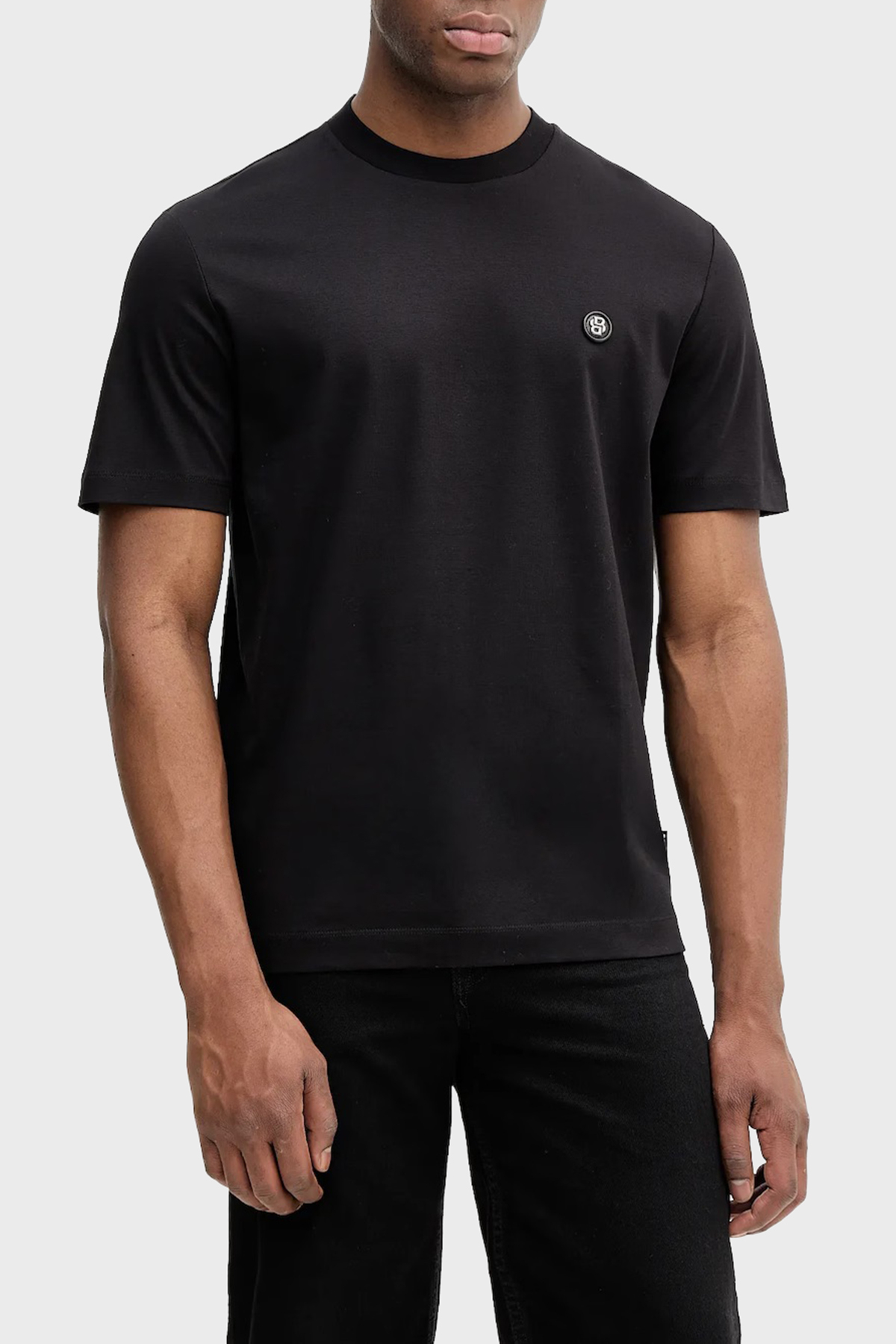 Boss Logolu Pamuklu Regular Fit Bisiklet Yaka Erkek T Shirt 50555844 001 SİYAH