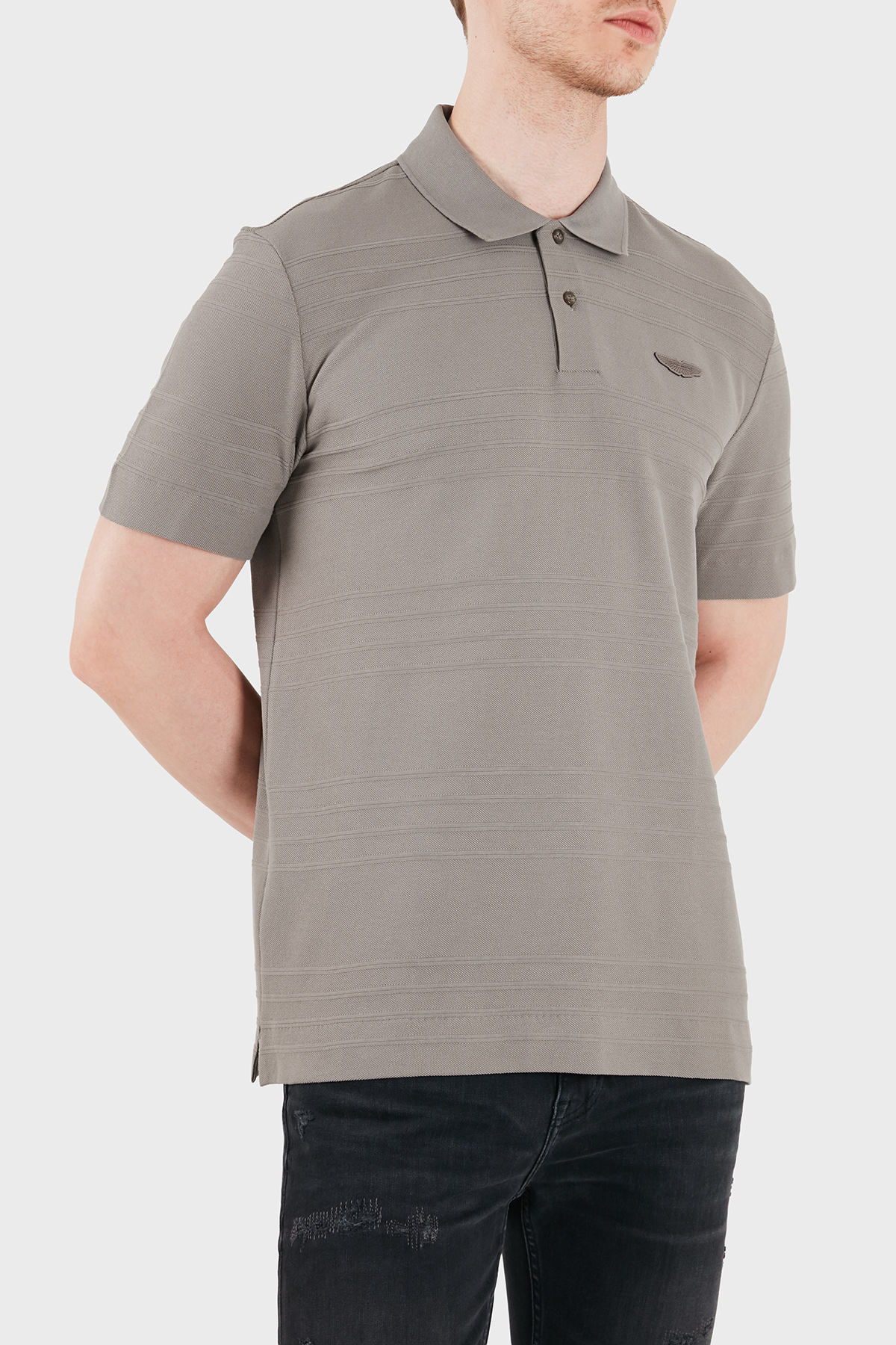 Boss Logolu Pamuklu Regular Fit Düğmeli Erkek Polo 50556174 077 GRİ