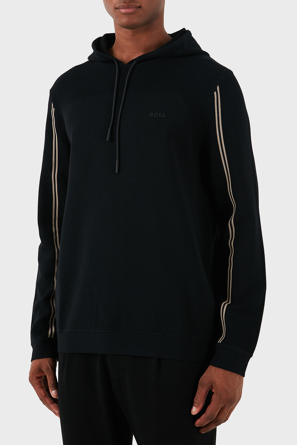 Boss Logolu Pamuklu Regular Fit Kapüşonlu Erkek Sweat 50523284 001 SİYAH