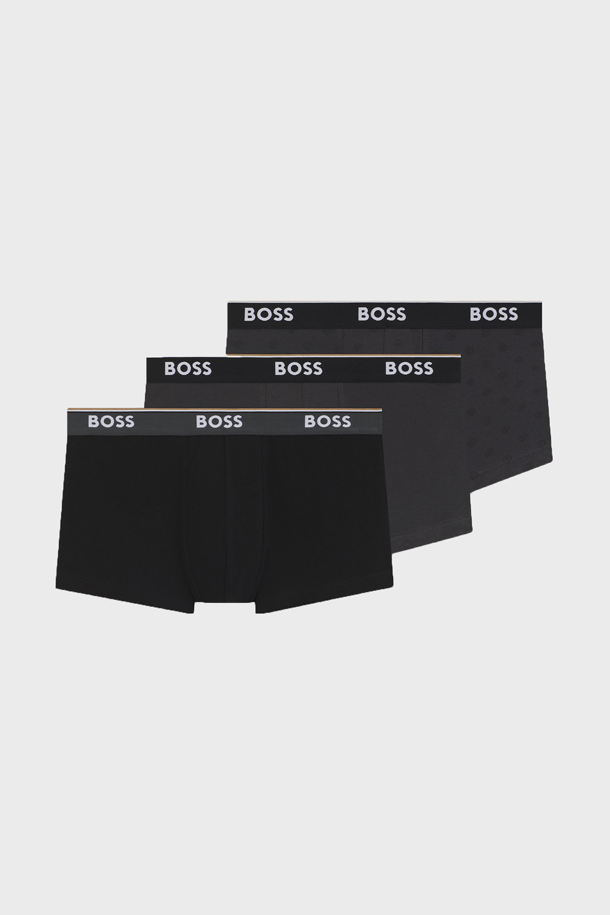 Boss Logolu Streç Pamuklu 3 Pack Erkek Boxer 50531701 960 SİYAH